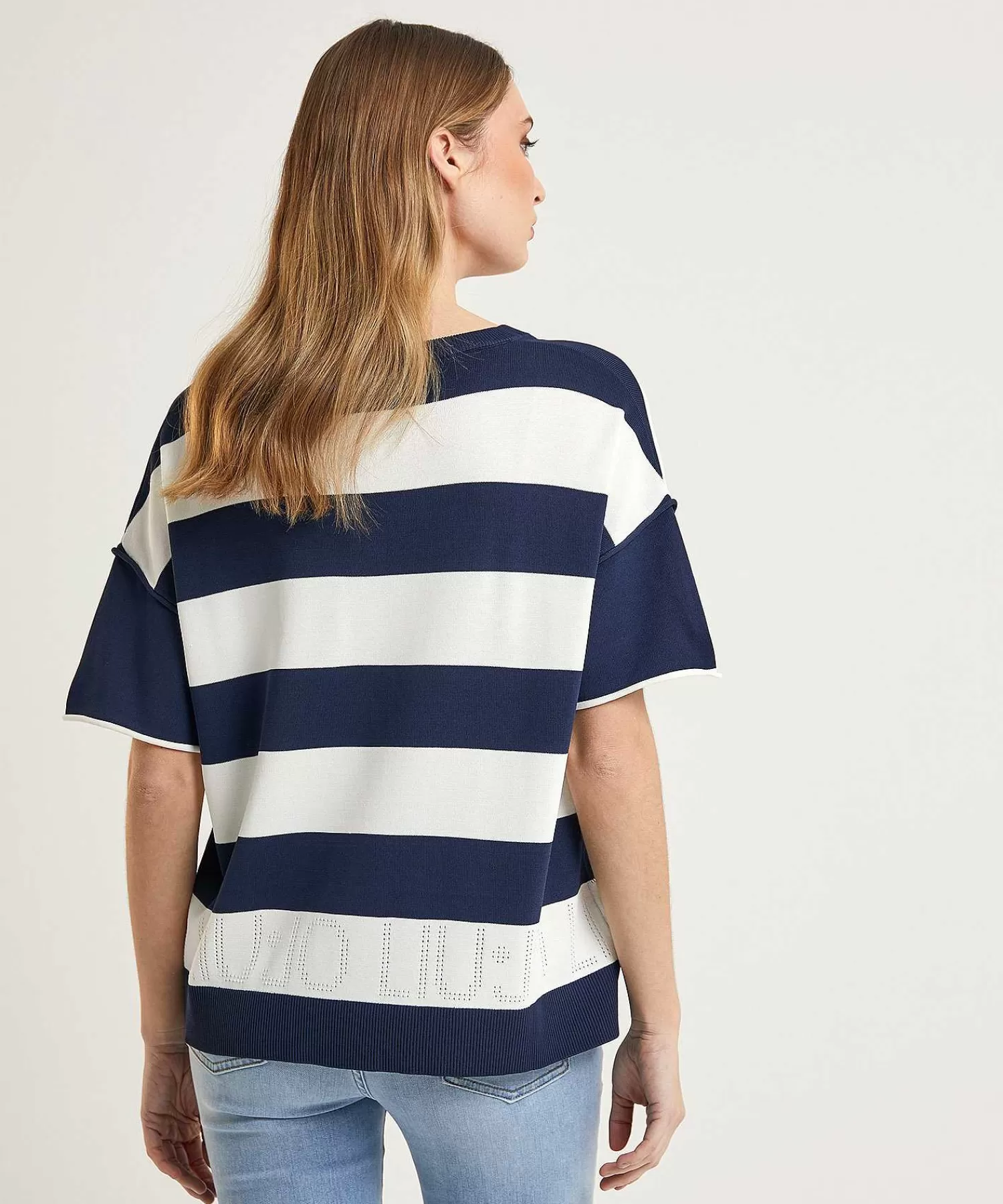 LIU JO Jersey De Rayas Con Tachuelas De Outlet