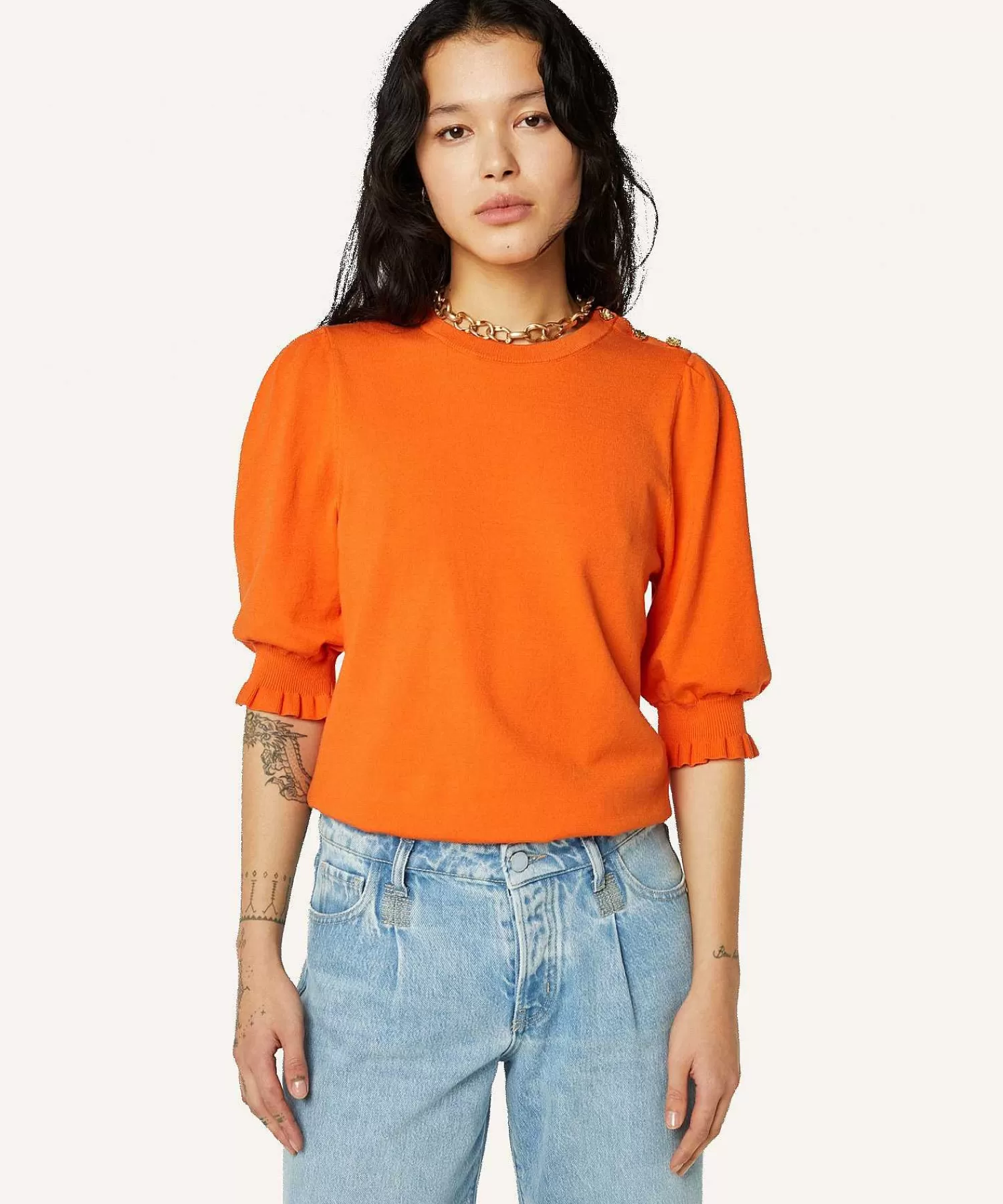 Fabienne Chapot Jersey Detalle De Botones Jolly New