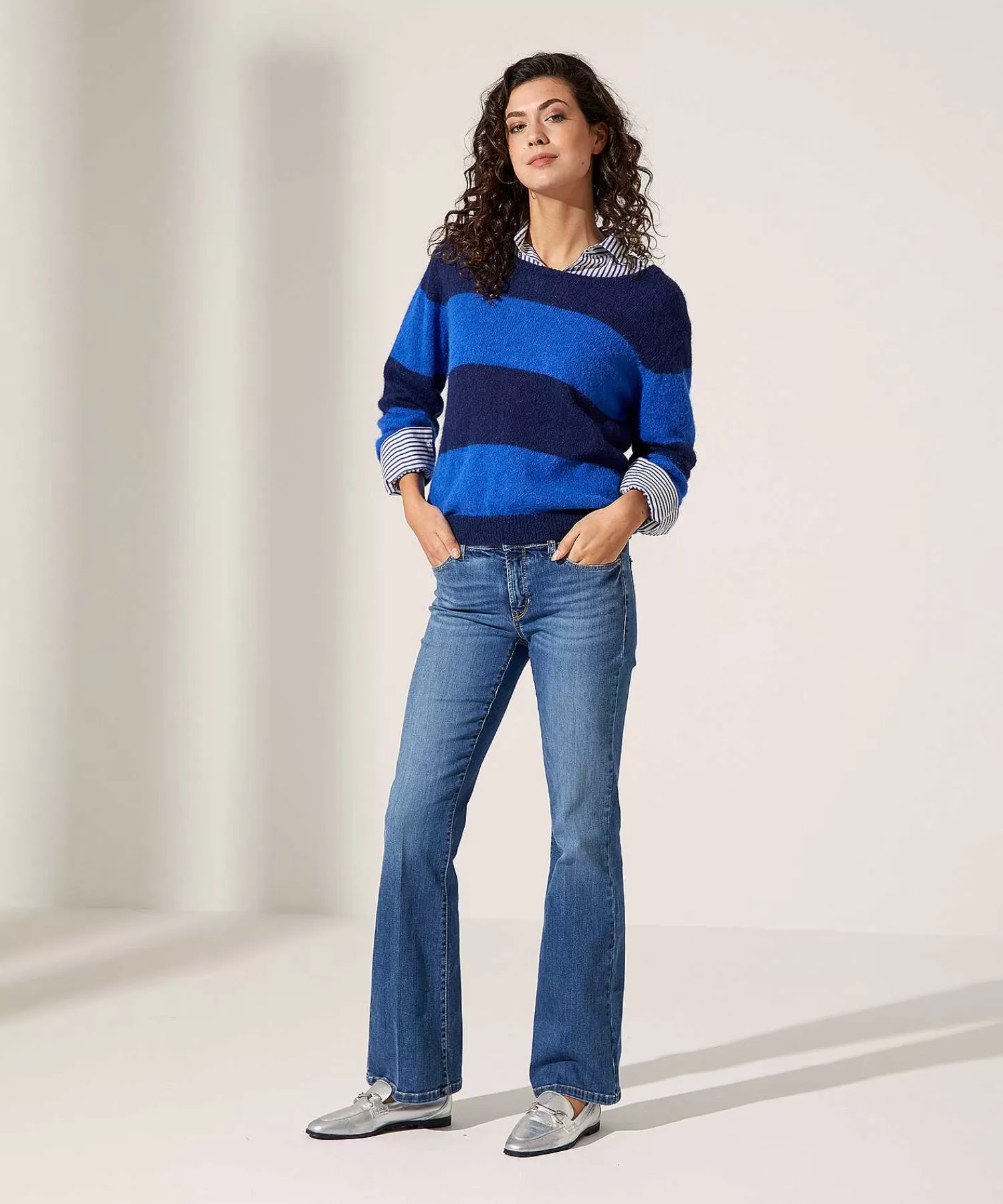 GIULIA E TU Jersey Alpaca Mix Rayas Discount
