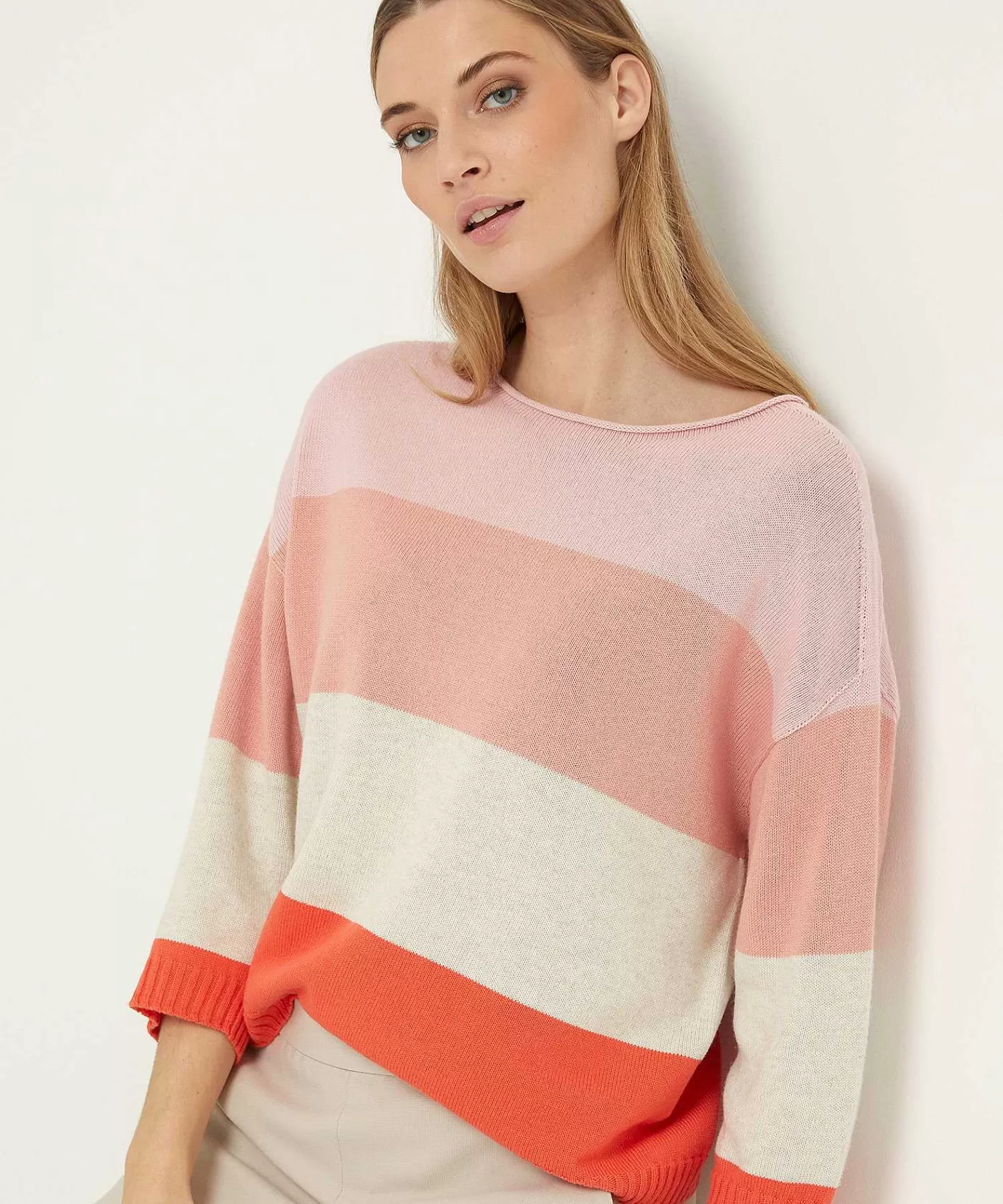 OUI Jersey Con Rayas En Bloque Hot