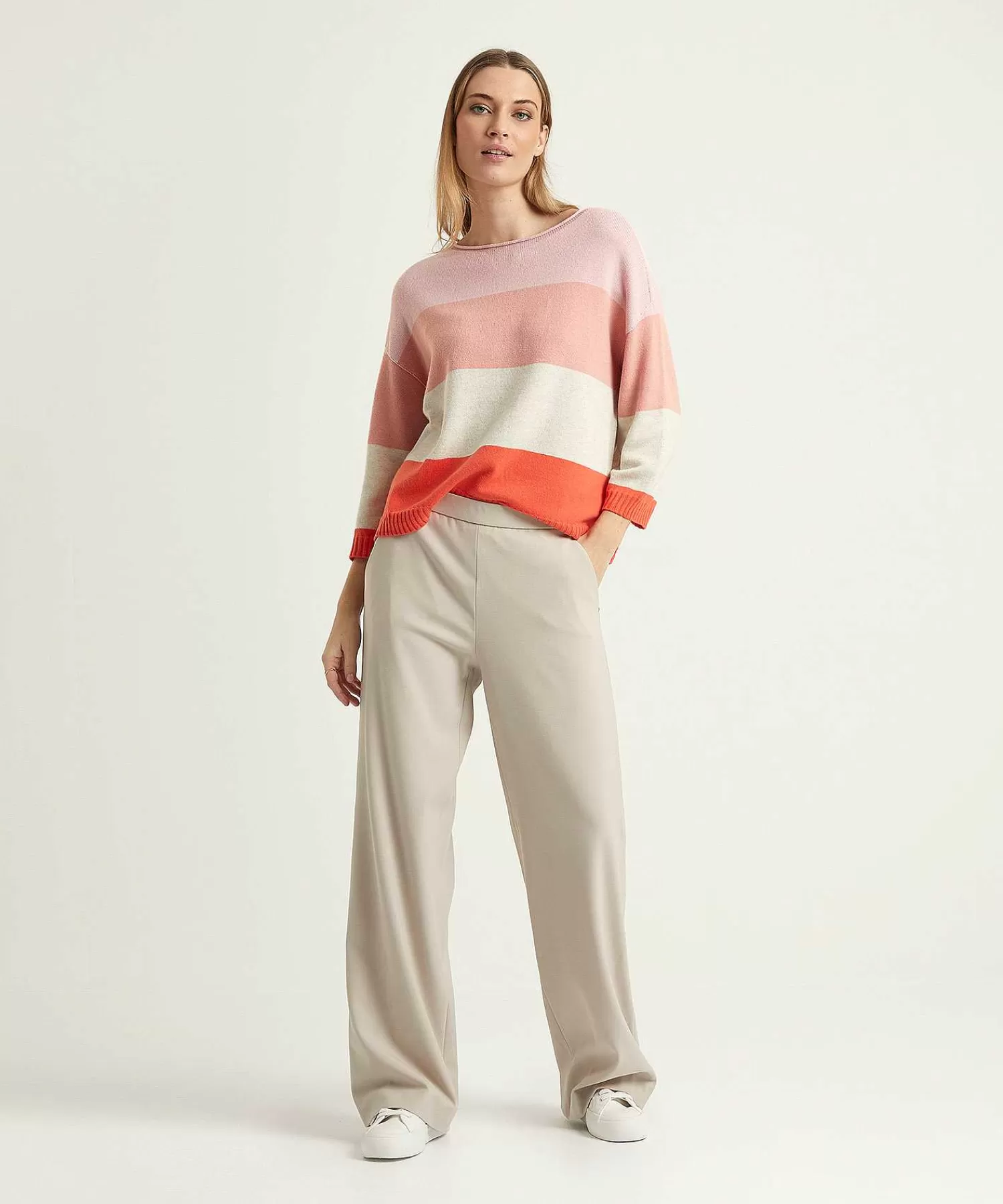 OUI Jersey Con Rayas En Bloque Hot
