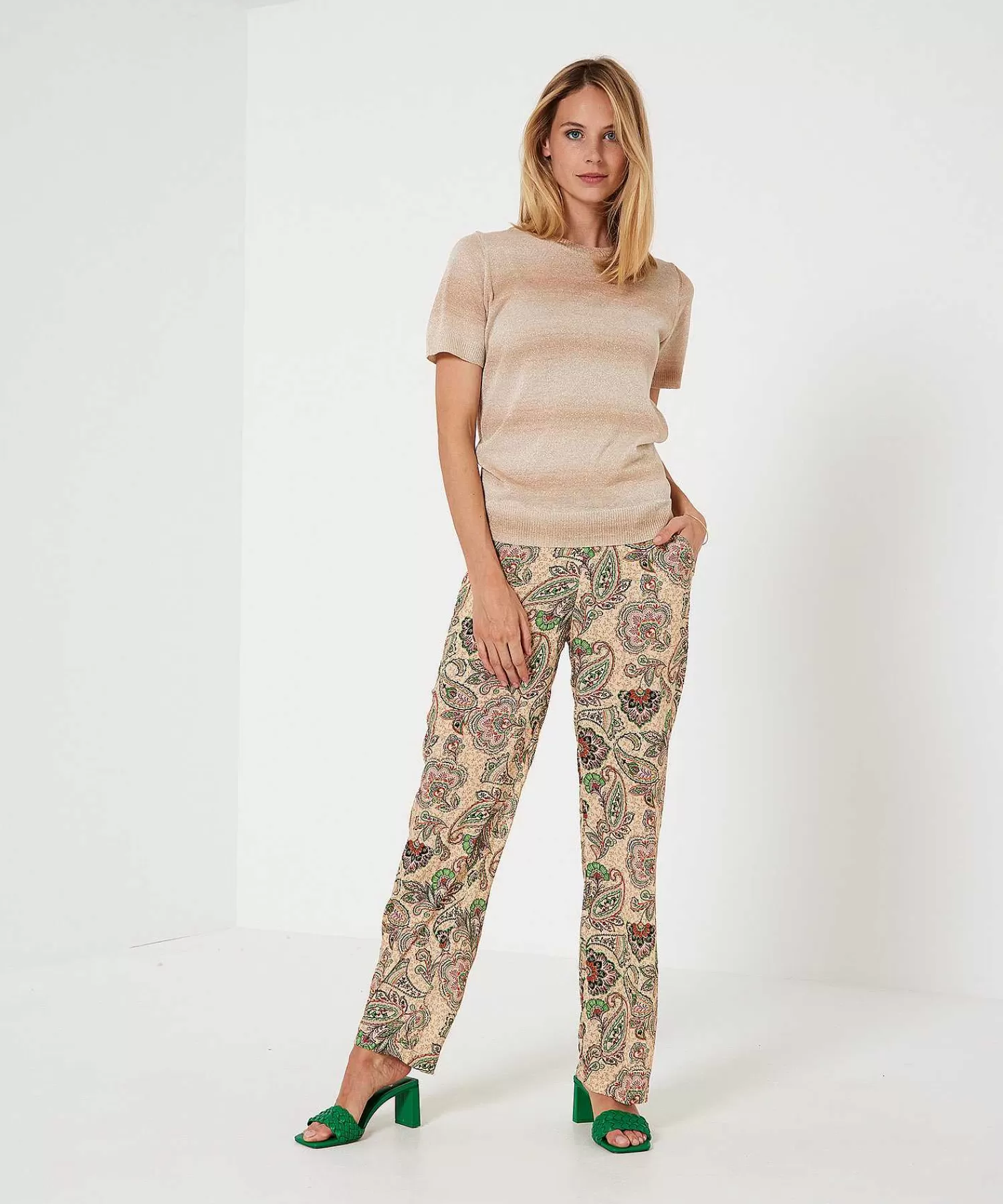 Summum Jersey Lurex Rayas Ombre Flash Sale