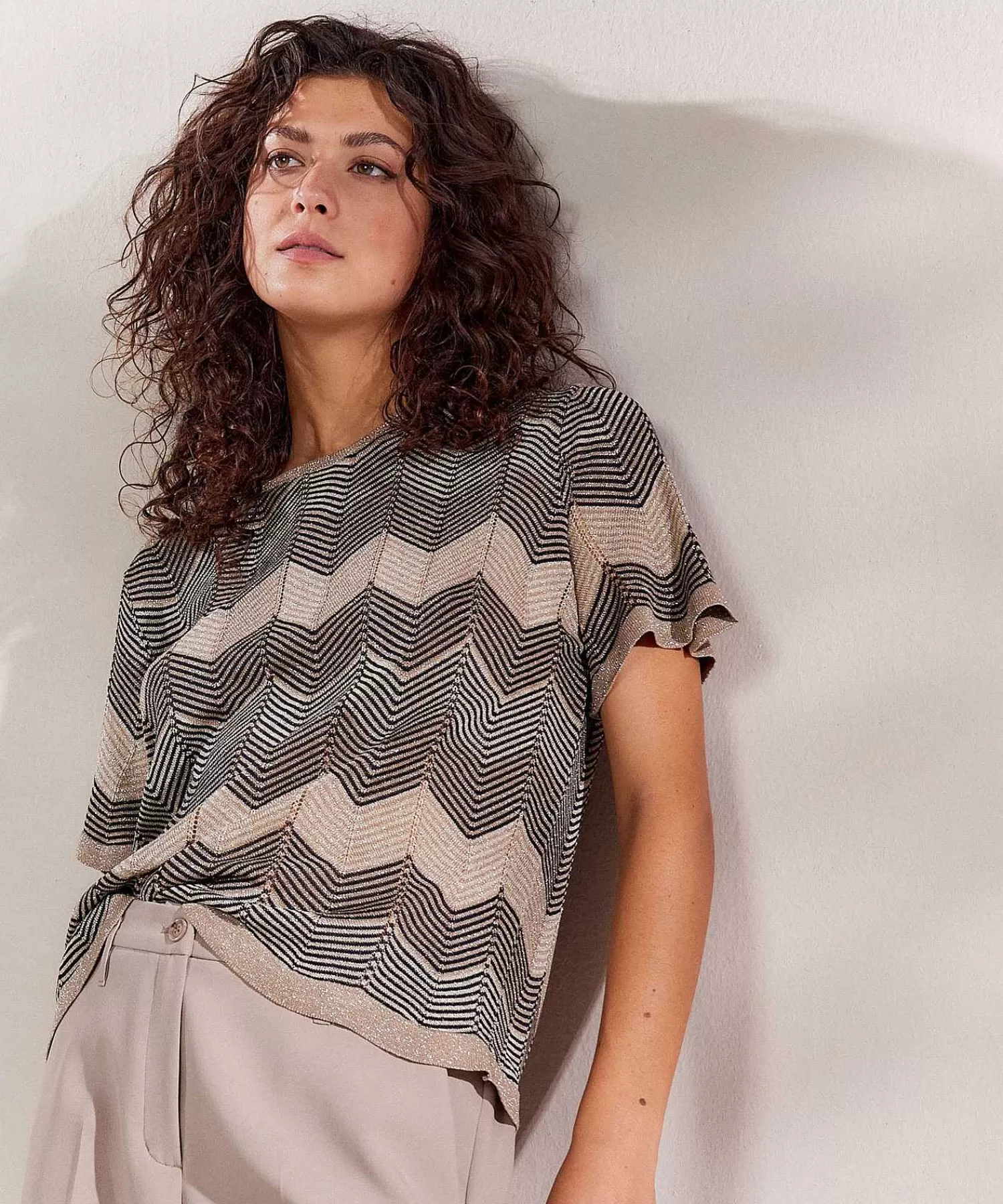 Summum Jersey Zigzag Lurex Fashion