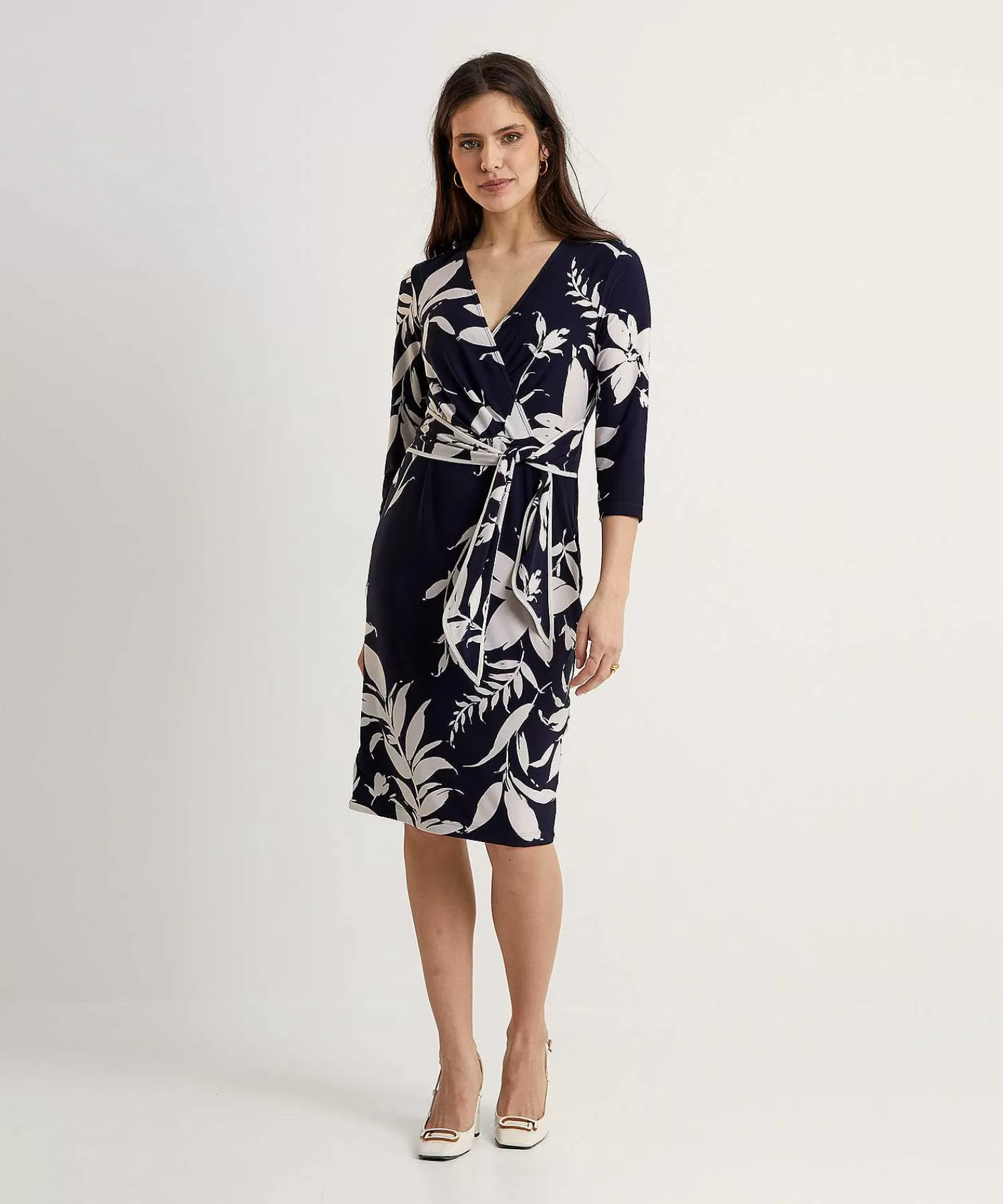 Joseph Ribkoff Vestido Cruzado Flor Best Sale