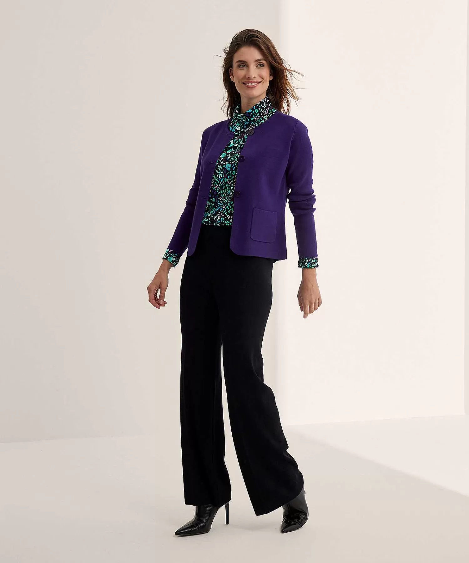KYRA Jersey De Cuello Alto Flor Justa Clearance