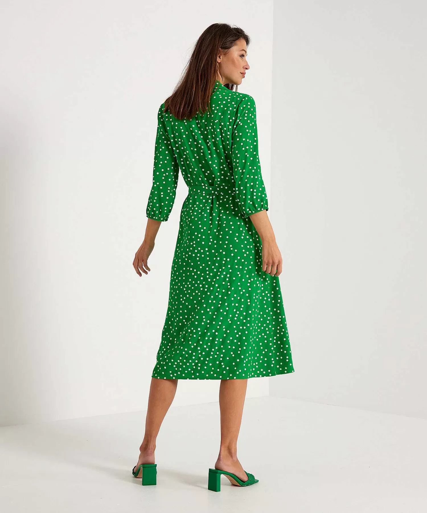 KYRA Vestido Botones Estampado Lunares Raquel Online