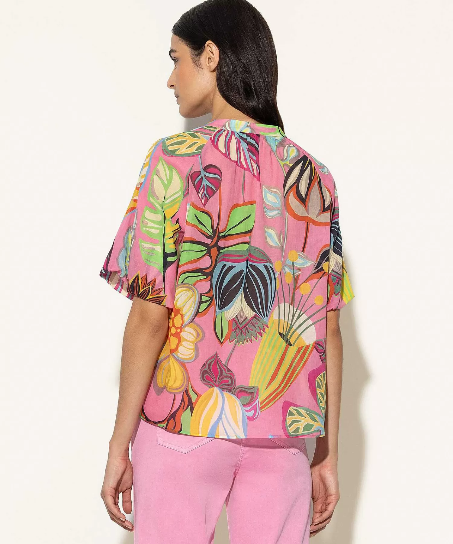 Luisa Cerano Blusa Estampado Flores Tropicales Cheap