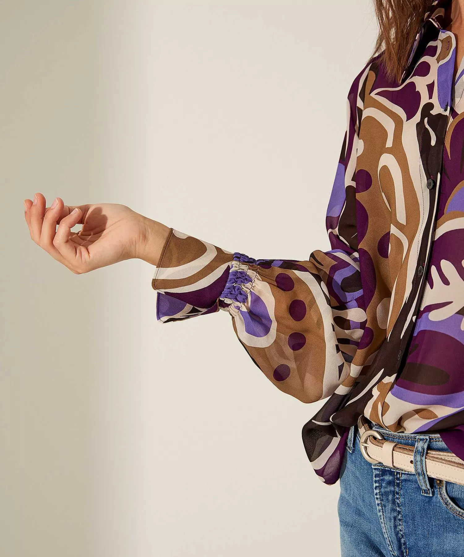 Luisa Cerano Blusa Voile Estampado Flores Outlet