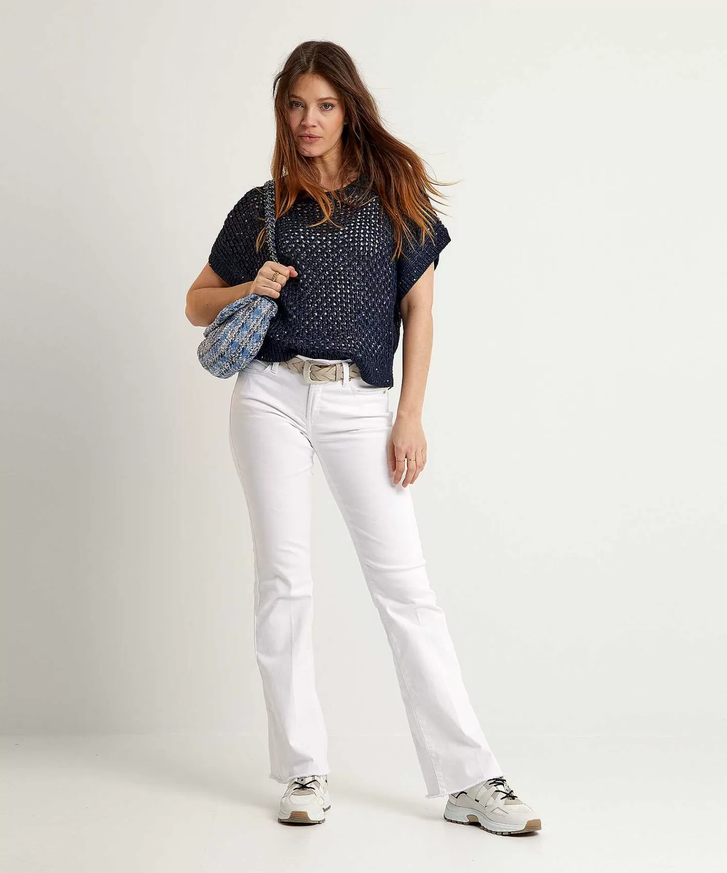 Luisa Cerano Jersey De Ganchillo Manga Corta Lentejuelas Outlet