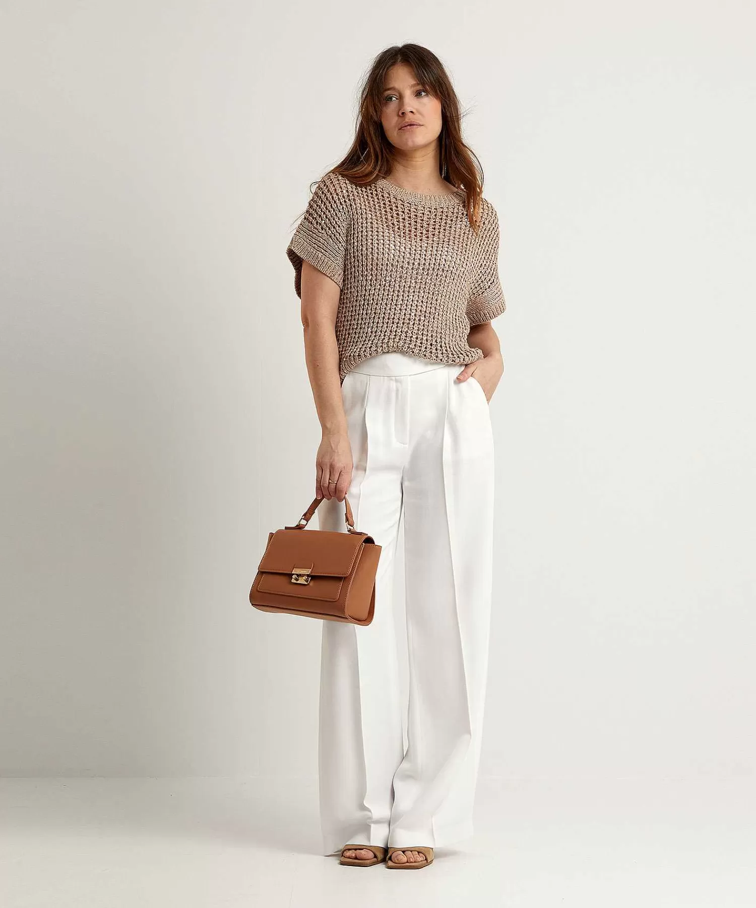 Luisa Cerano Jersey De Ganchillo Manga Corta Lentejuelas Outlet