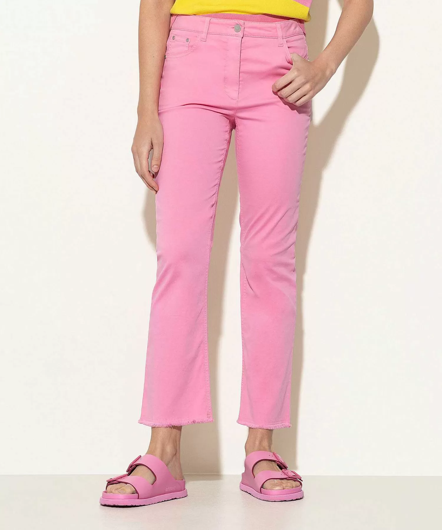 Luisa Cerano Pantalones Kick Flare Algodon Suave Cheap