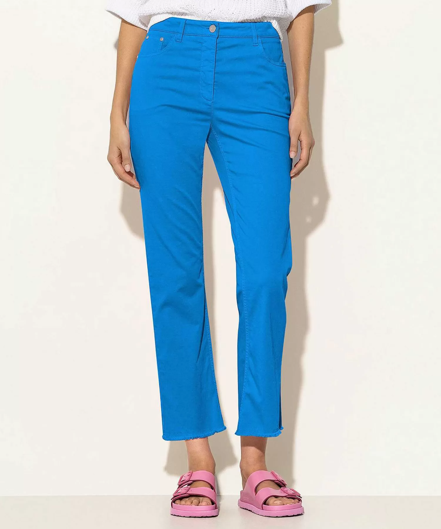 Luisa Cerano Pantalones Kick Flare Algodon Suave Discount