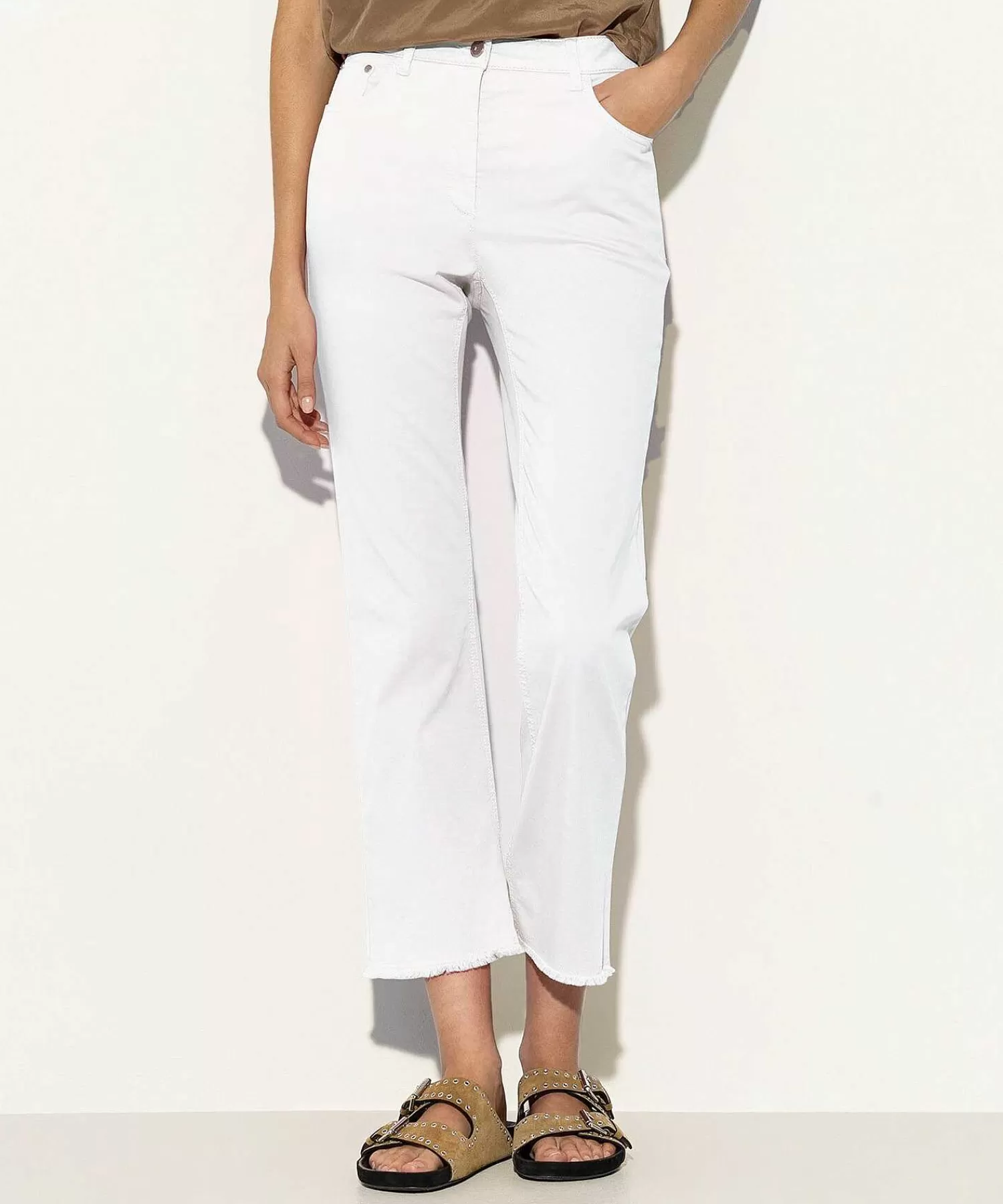 Luisa Cerano Pantalones Kick Flare Algodon Suave Shop