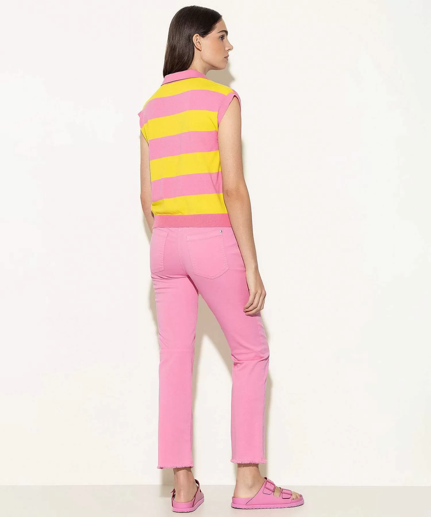 Luisa Cerano Pantalones Kick Flare Algodon Suave Cheap