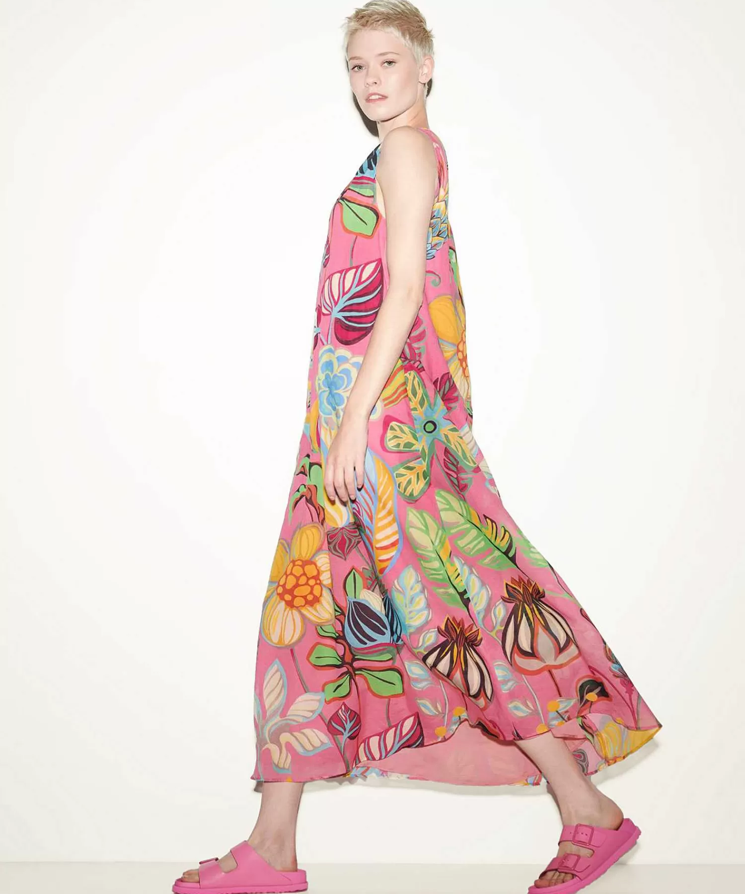 Luisa Cerano Vestido Sin Mangas Estampado Flores Tropicales Best