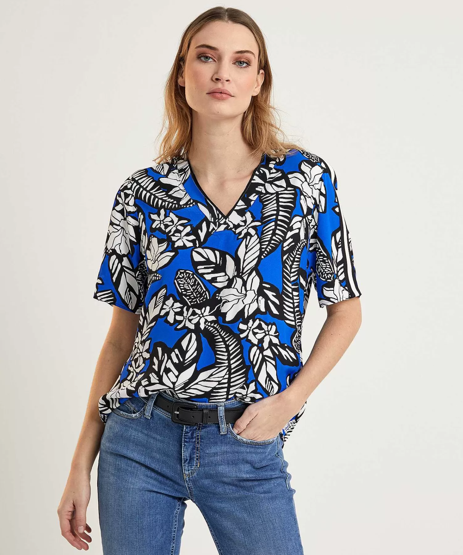 Marc Cain Sports Marc Cain Blusa Deportiva Estampado De Hojas Discount