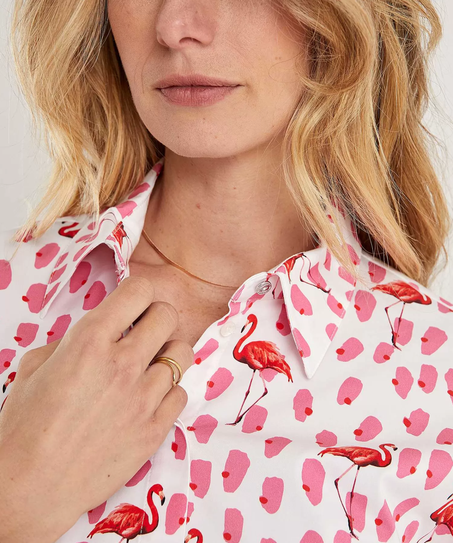 Marc Cain Additions Marc Cain Blusa Popelina Flamenco Fashion