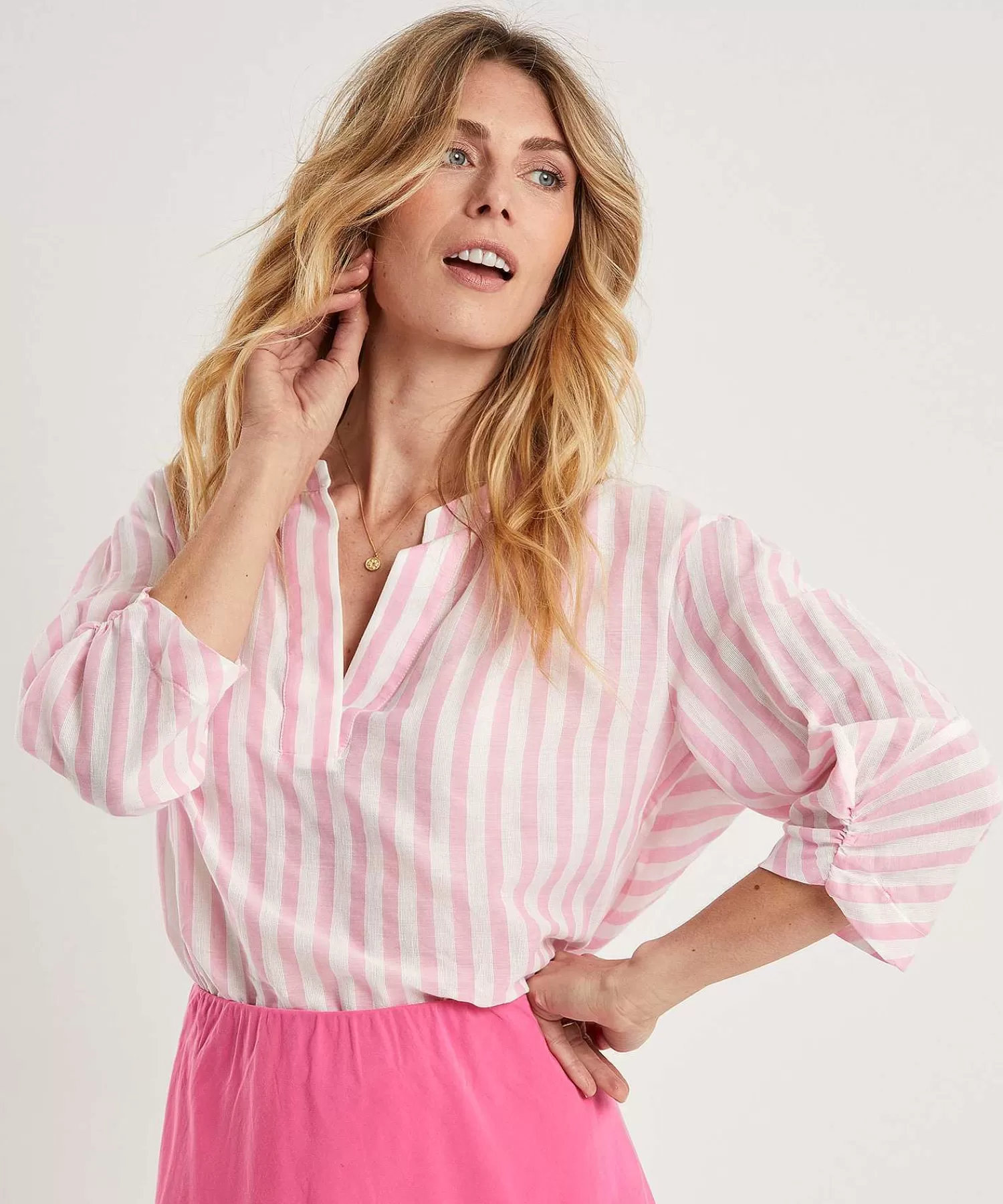 Marc Cain Additions Marc Cain Blusa Voile De Algodon Rayas Online