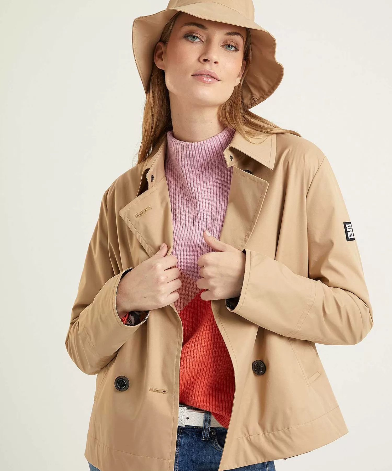 Marc Cain Sports Marc Cain Chaqueta Corta Deportiva Cruzada Con Gorro De Pescador Discount