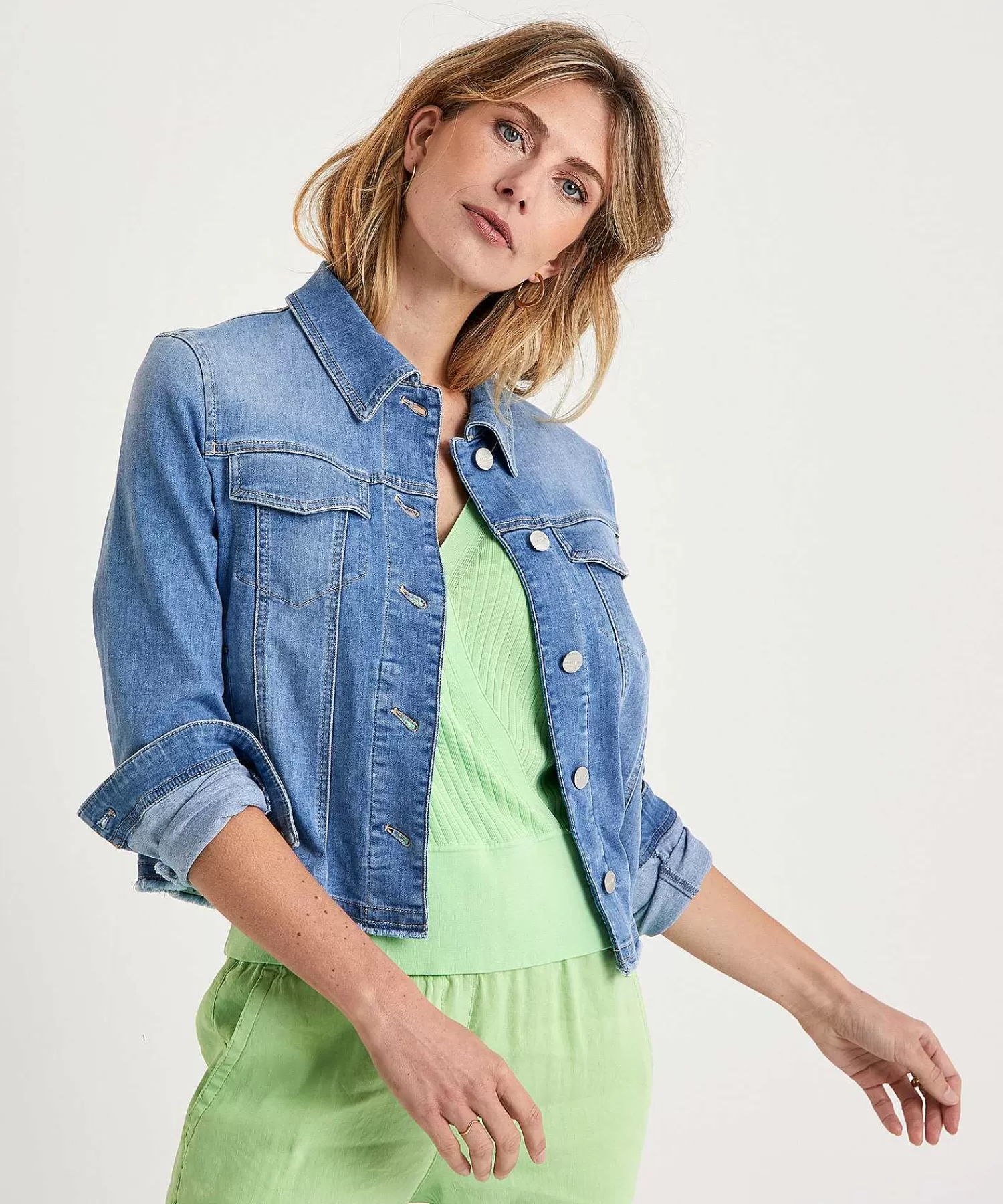 Marc Cain Additions Marc Cain Chaqueta Vaquera Con Flecos Hot