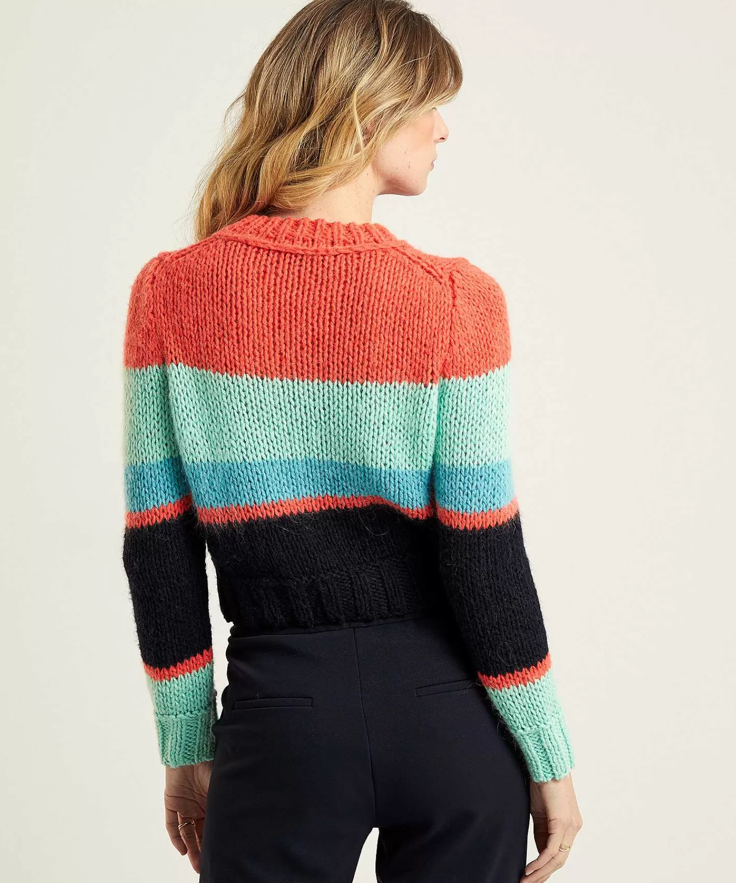 Marc Cain Collections Marc Cain Jersey Corto Con Bloques De Color Best Sale