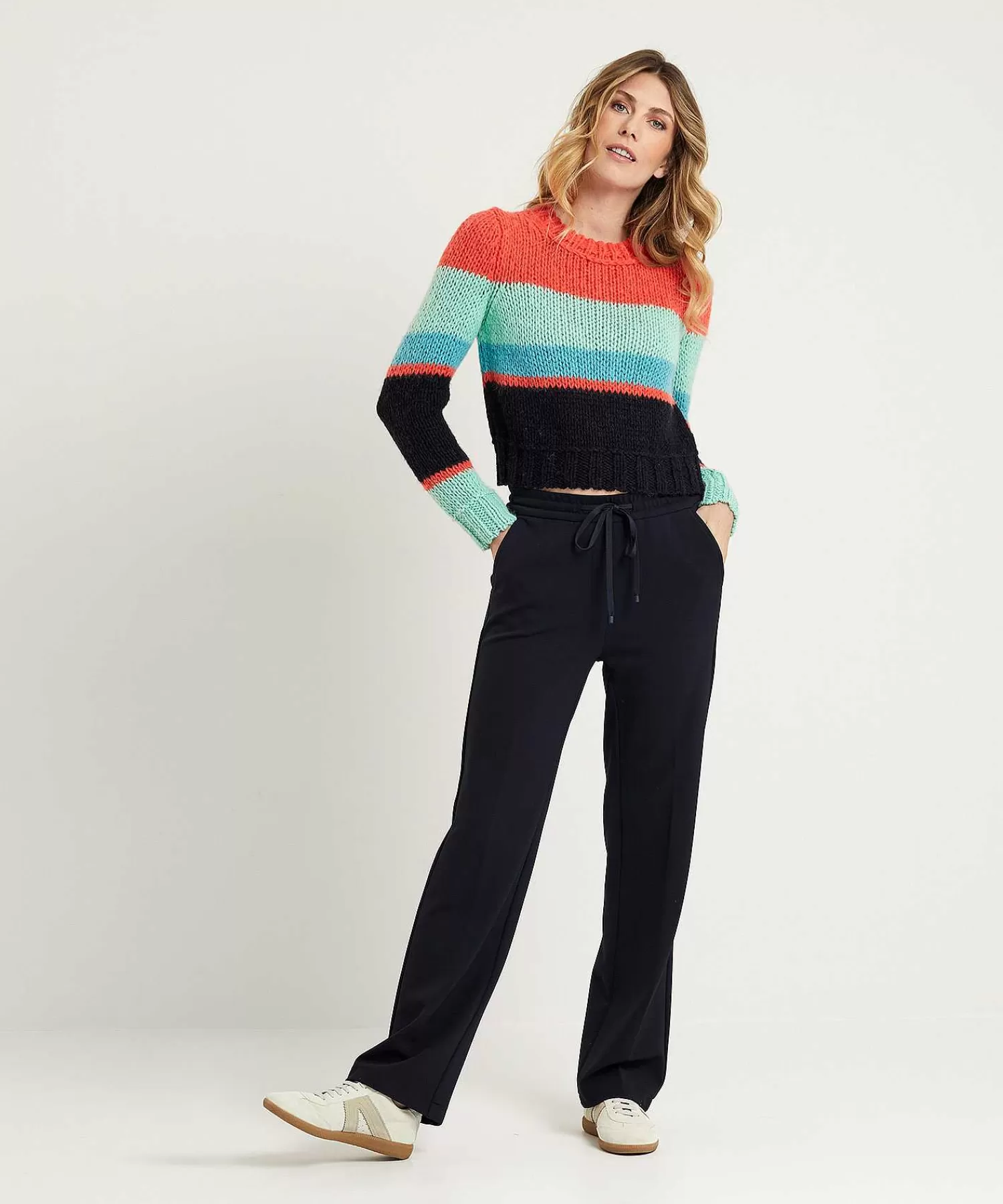 Marc Cain Collections Marc Cain Jersey Corto Con Bloques De Color Best Sale