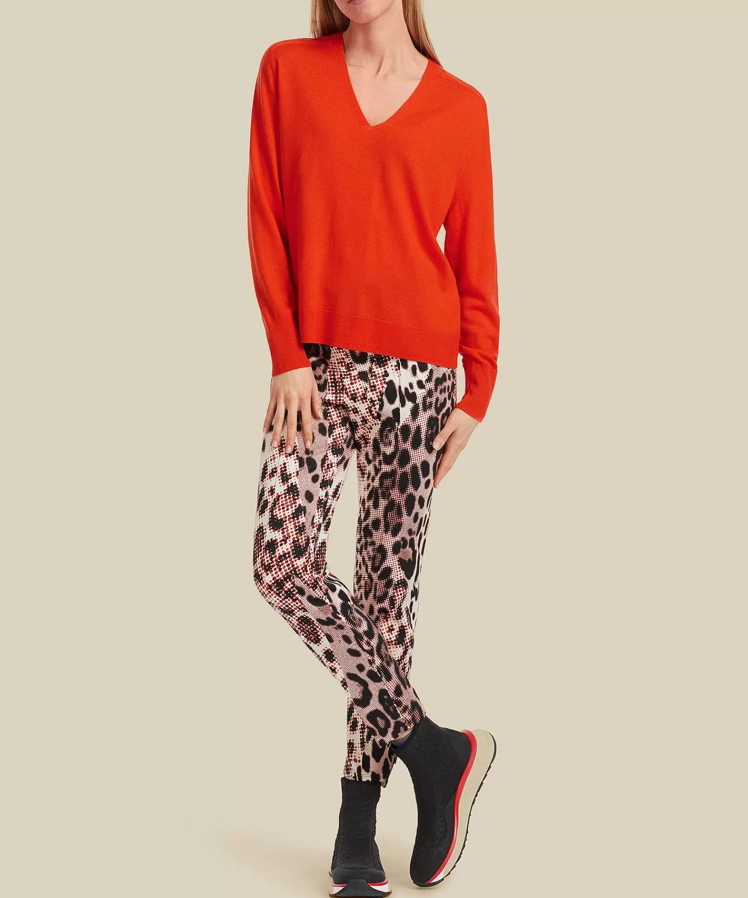 Marc Cain Sports Marc Cain Jersey Deportivo Ribetes En Contraste Mezcla De Lana Fashion