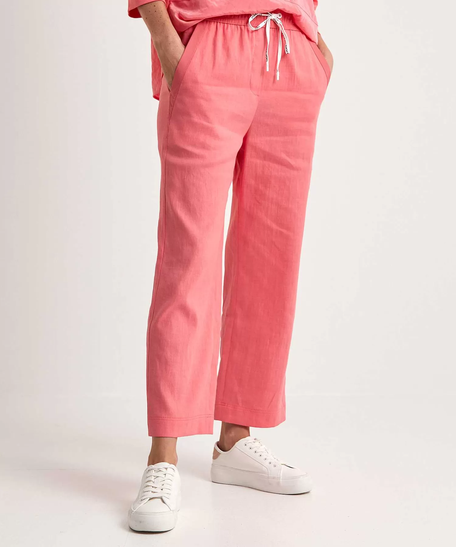 Marc Cain Sports Marc Cain Pantalon Deportivo Cropped Mezcla De Lino Wusu Sale