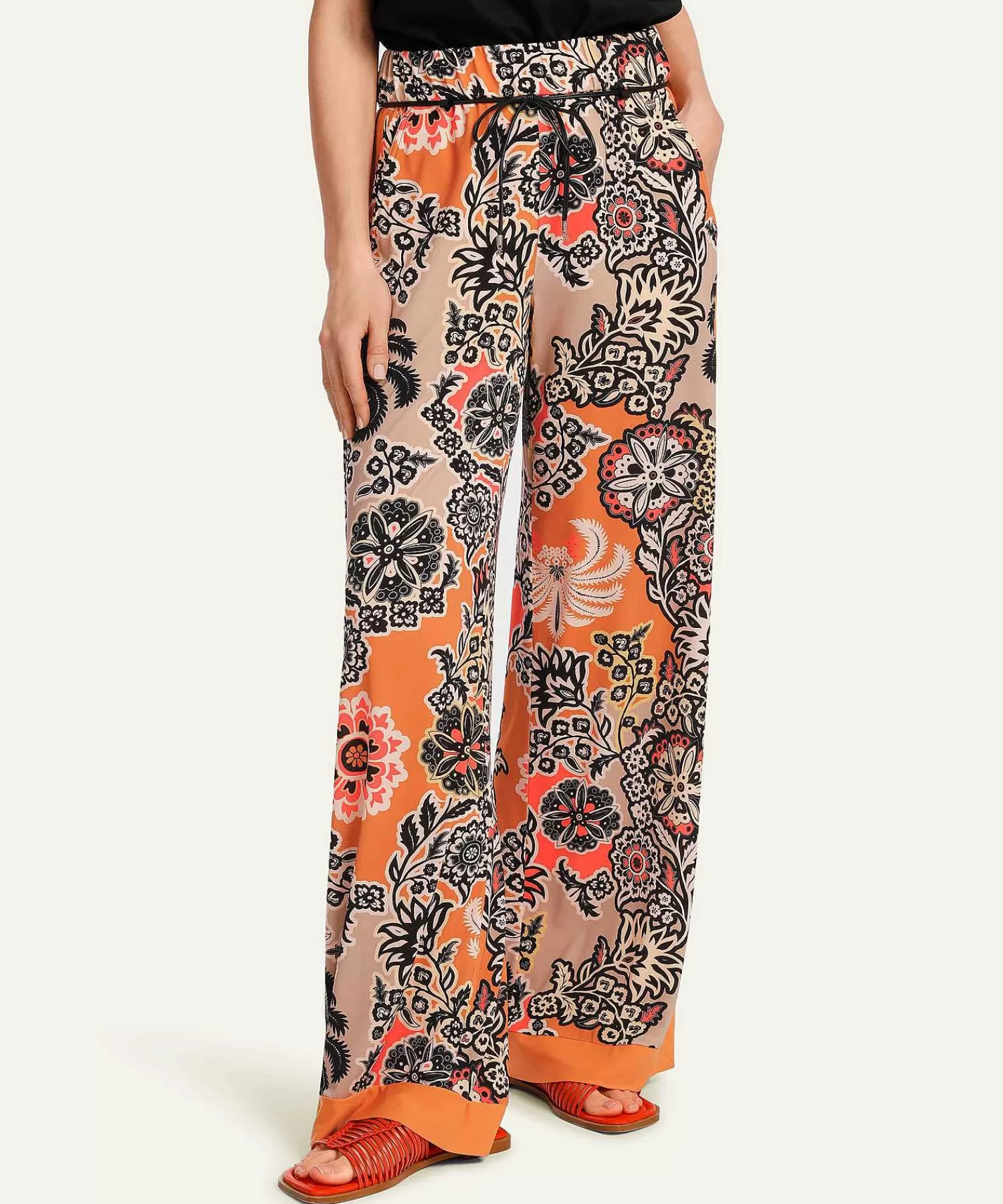 Marc Cain Collections Marc Cain Pantalon Slinky Palazzo Estampado De Flores Wedi Cheap