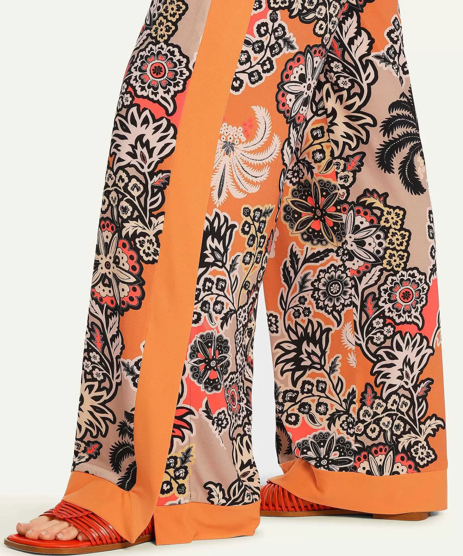 Marc Cain Collections Marc Cain Pantalon Slinky Palazzo Estampado De Flores Wedi Cheap