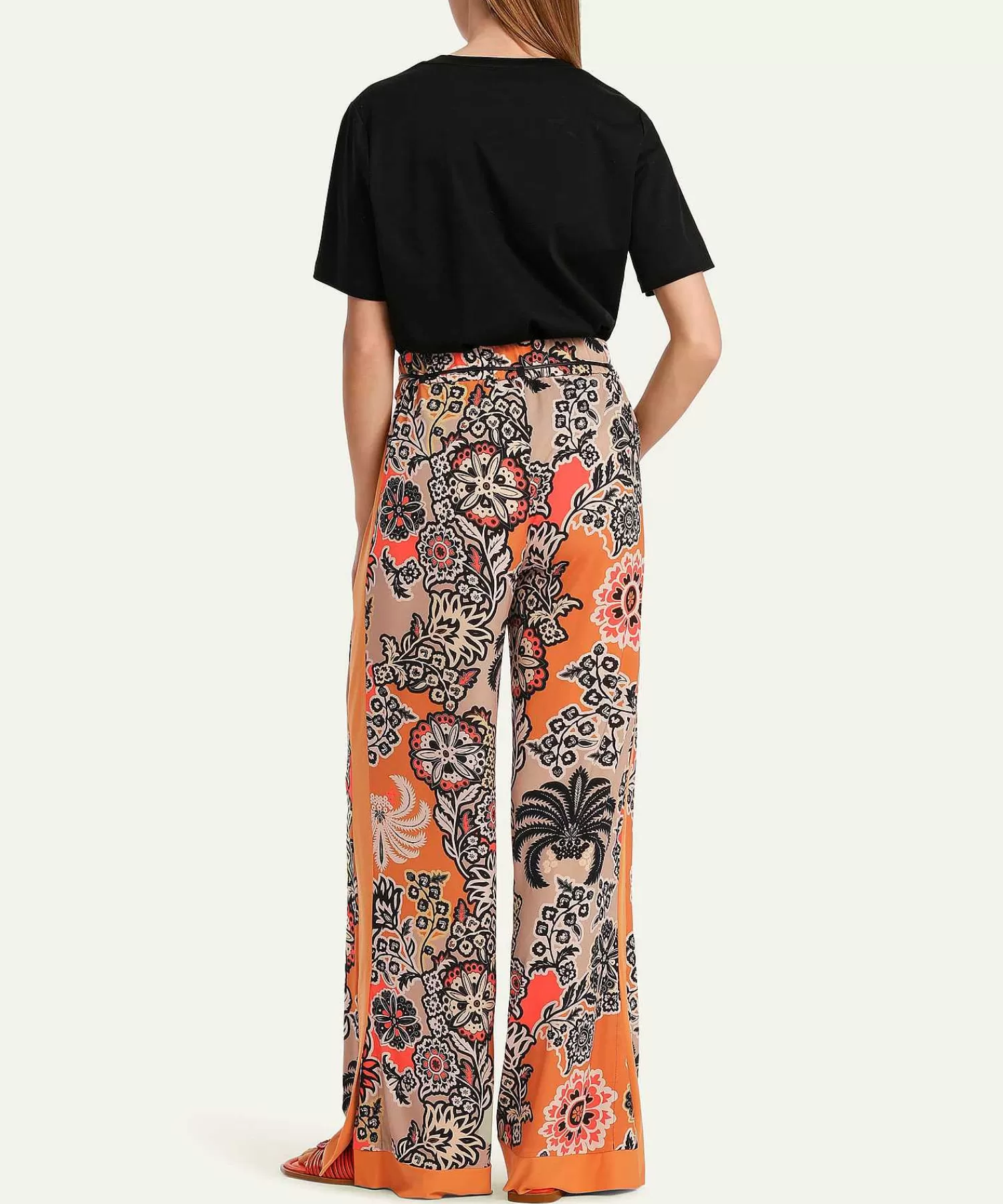 Marc Cain Collections Marc Cain Pantalon Slinky Palazzo Estampado De Flores Wedi Cheap