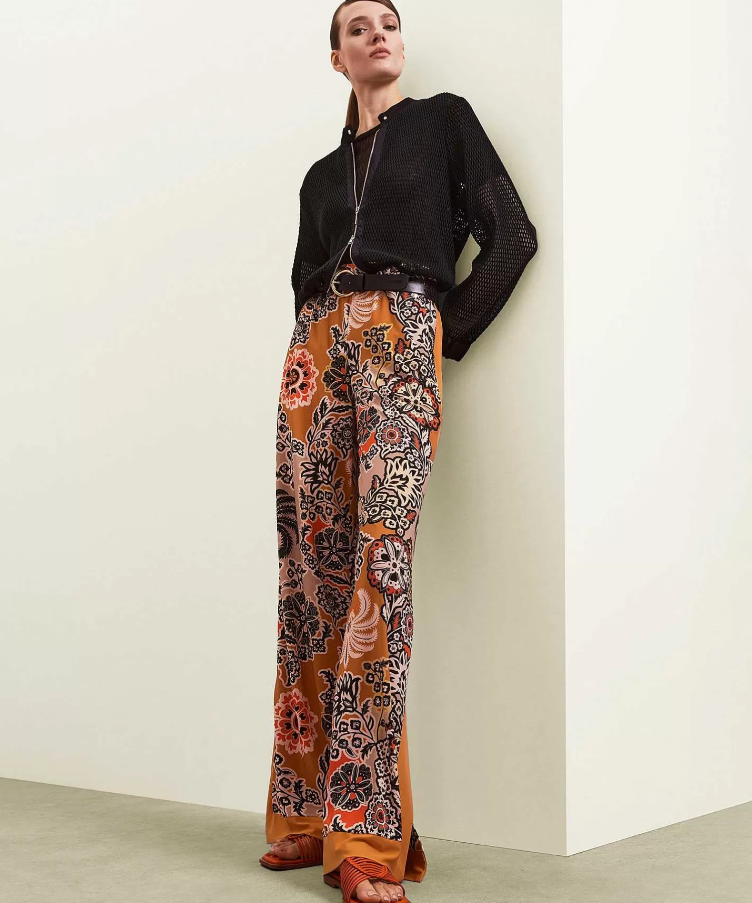 Marc Cain Collections Marc Cain Pantalon Slinky Palazzo Estampado De Flores Wedi Cheap