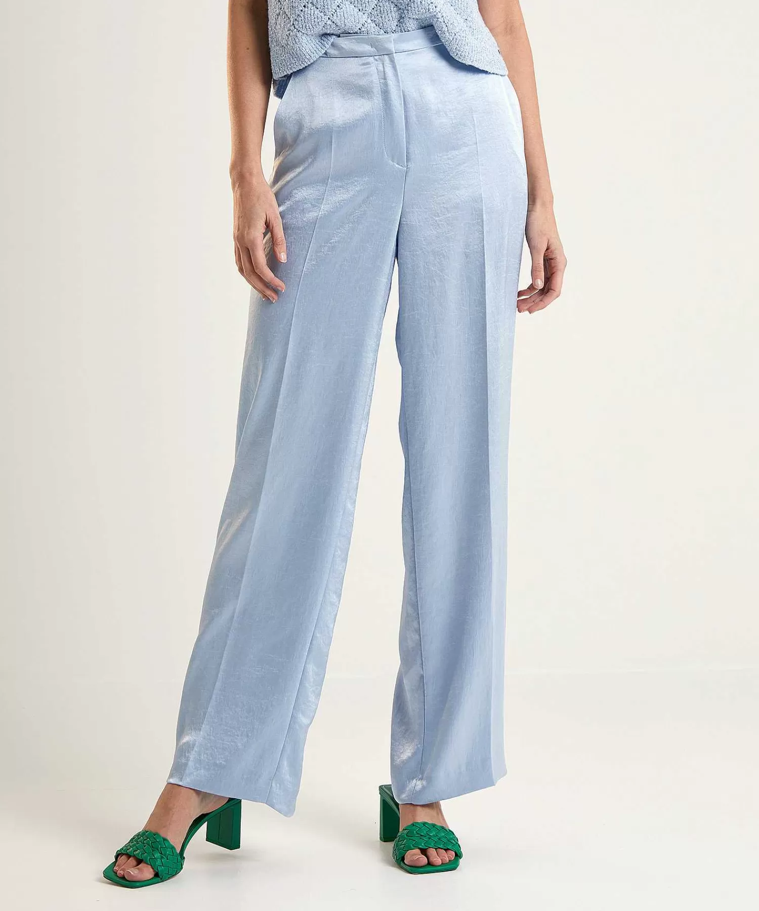 Marc Cain Collections Marc Cain Pantalones Anchos Sedosos Wukari Shop