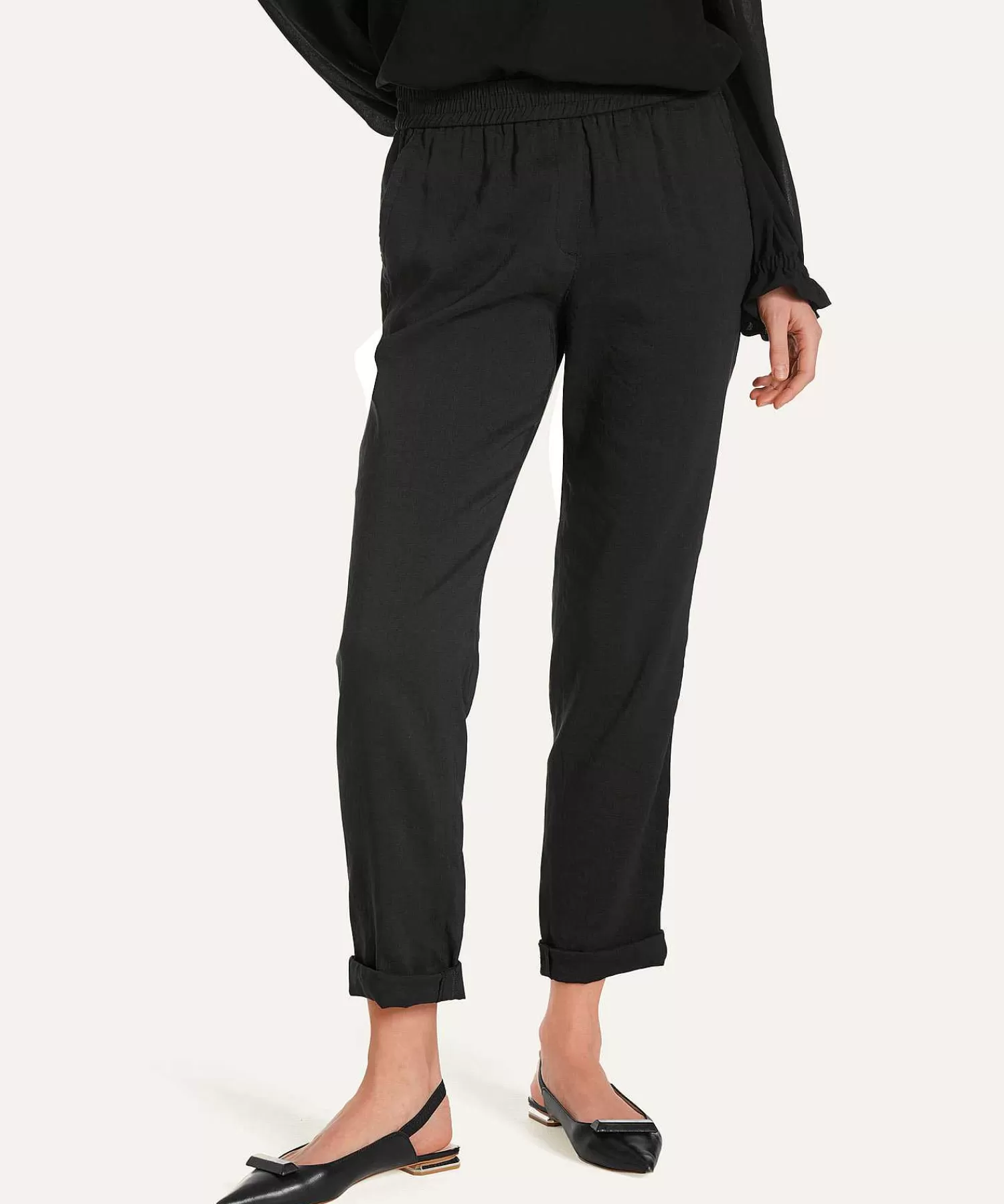 Marc Cain Collections Marc Cain Pantalones De Mezcla De Lino Roanne Cheap