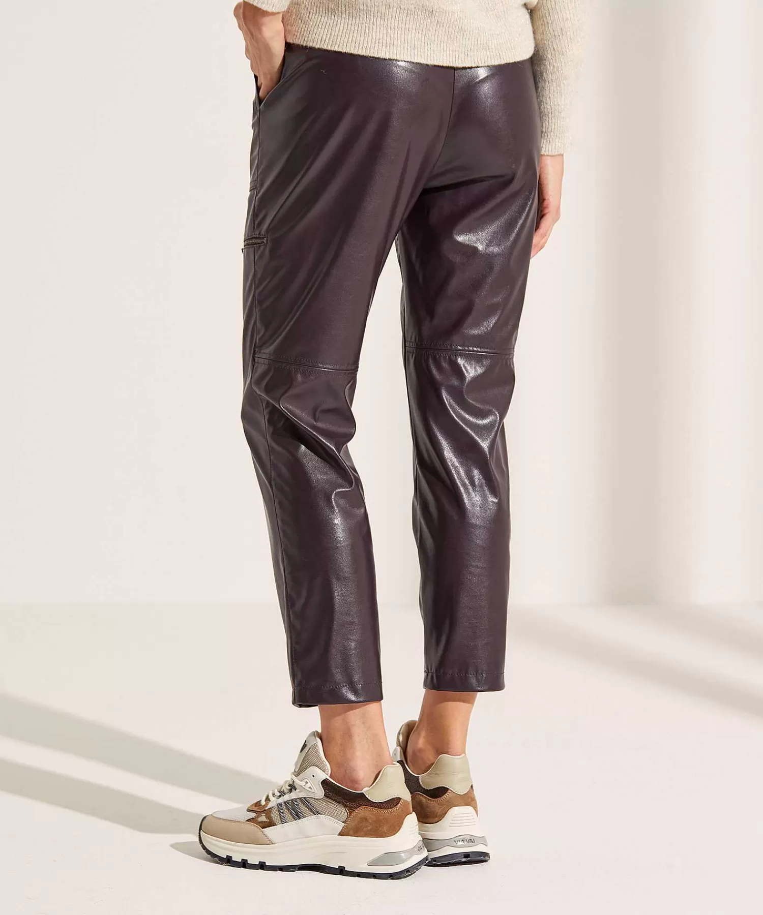 Marc Cain Sports Marc Cain Pantalones Deportivos De Trabajo Rikaze De Cuero Vegano Discount