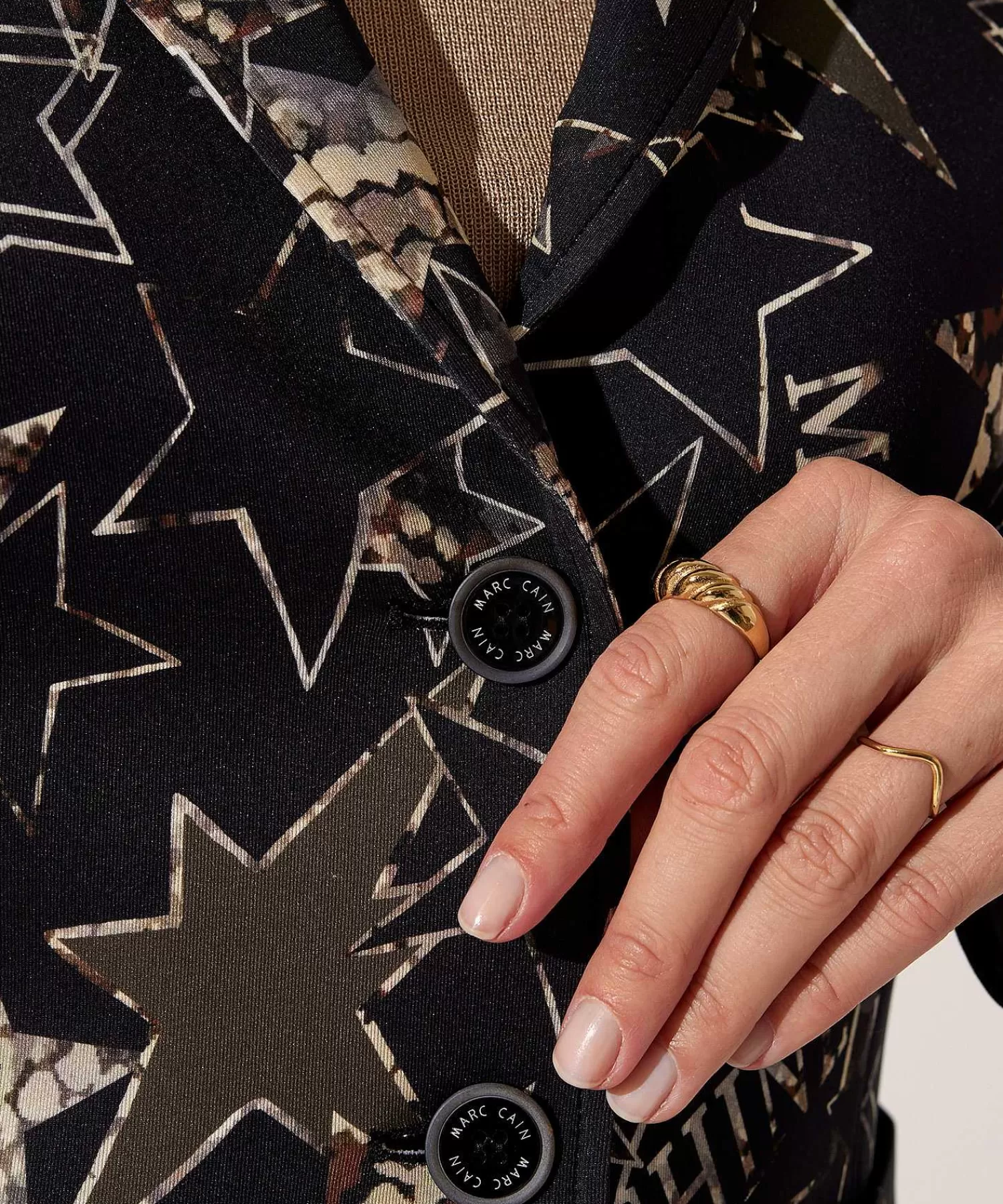 Marc Cain Sports Blazer De Buceo Con Estampado De Estrellas Fashion