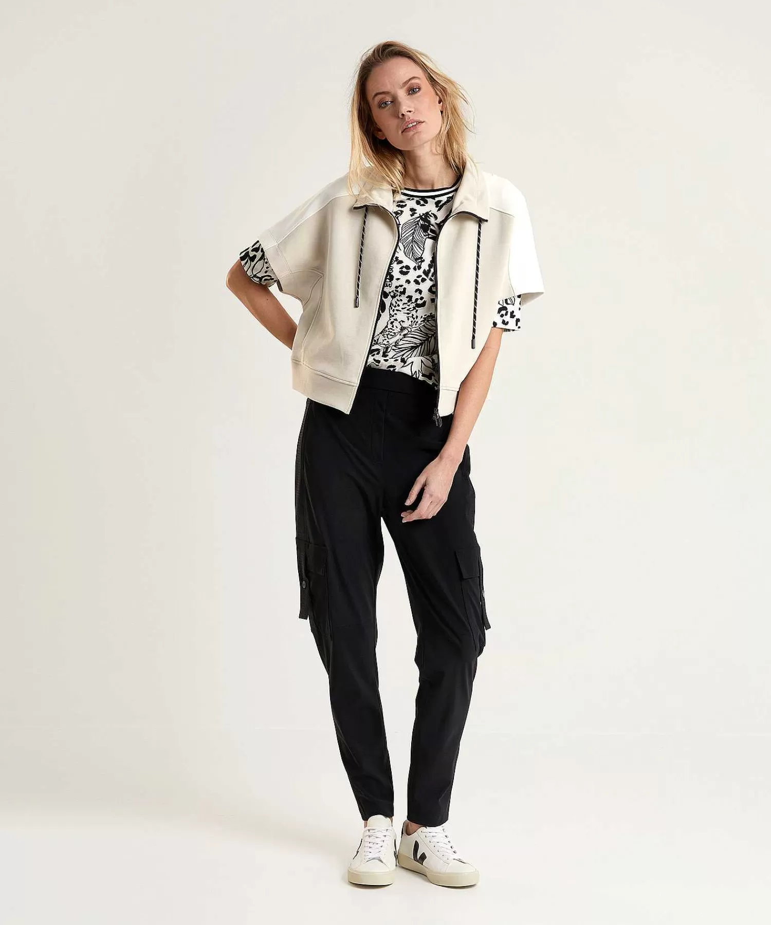 Marc Cain Sports Cardigan Deportivo Extragrande Bicolor Clearance
