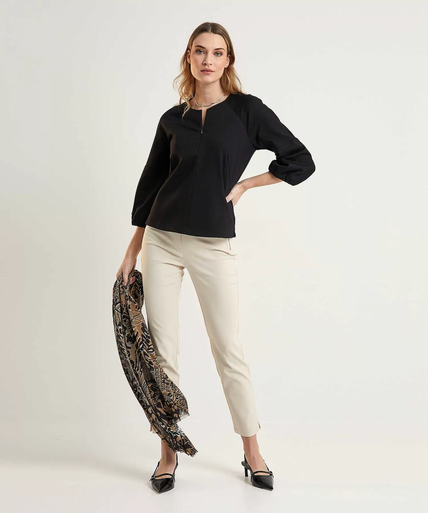 Marc Cain Sports Tregging De Algodon Pesado Sliven Fashion