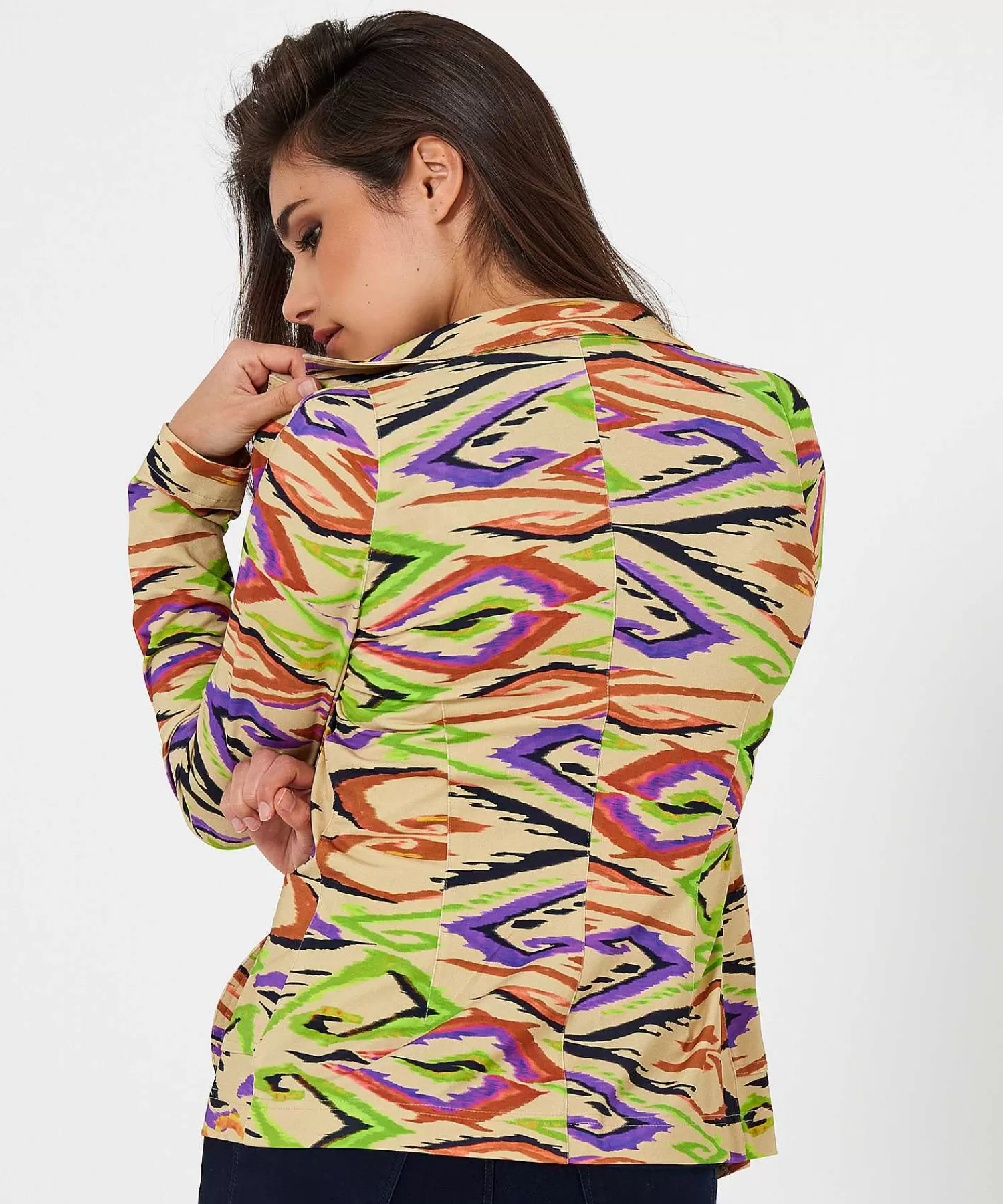 ML Collections Blazer Cenido Con Estampado De Remolinos Cheap