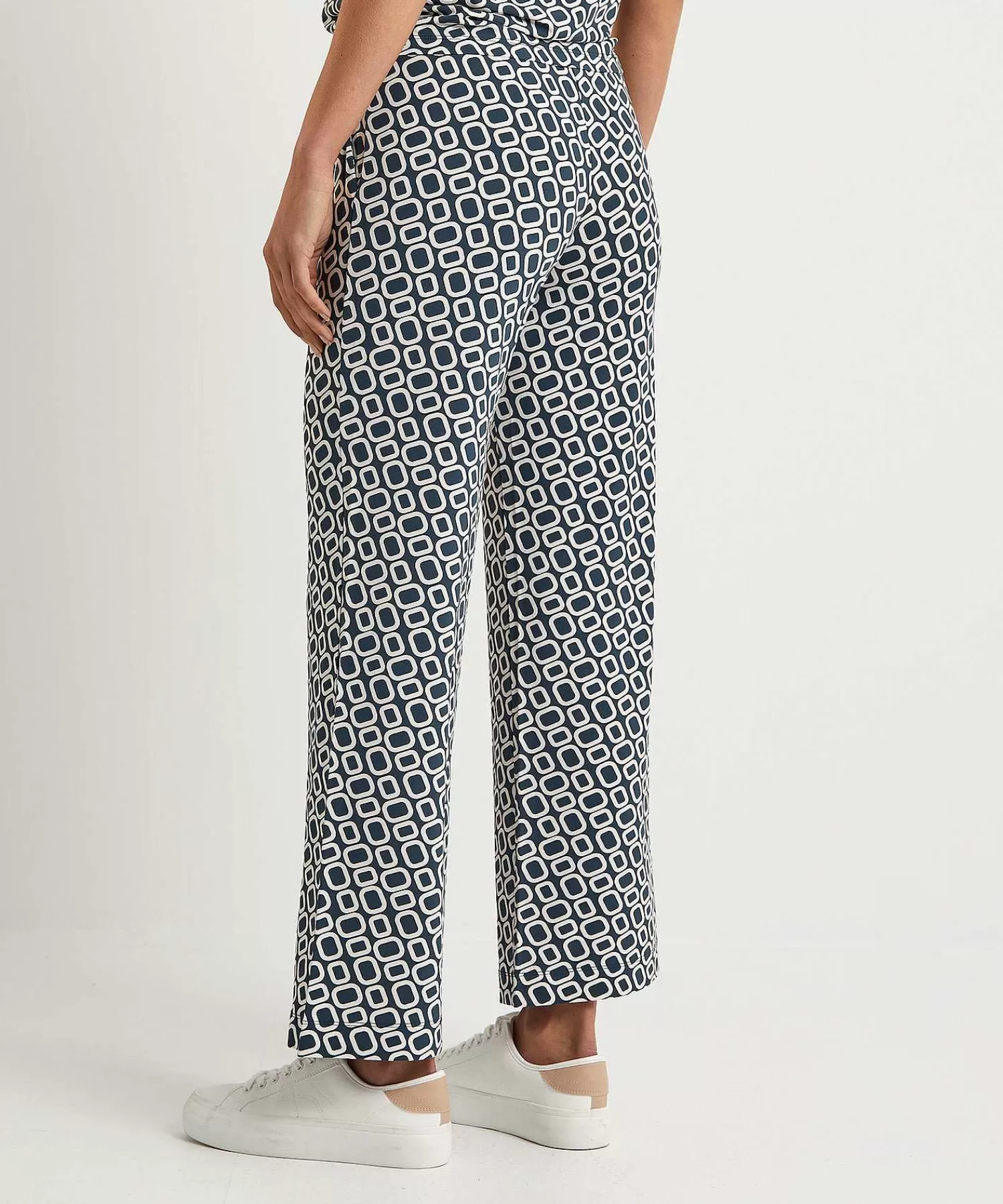 No Man's Land Pantalones Palazzo Recortados Slinky Retro Fashion