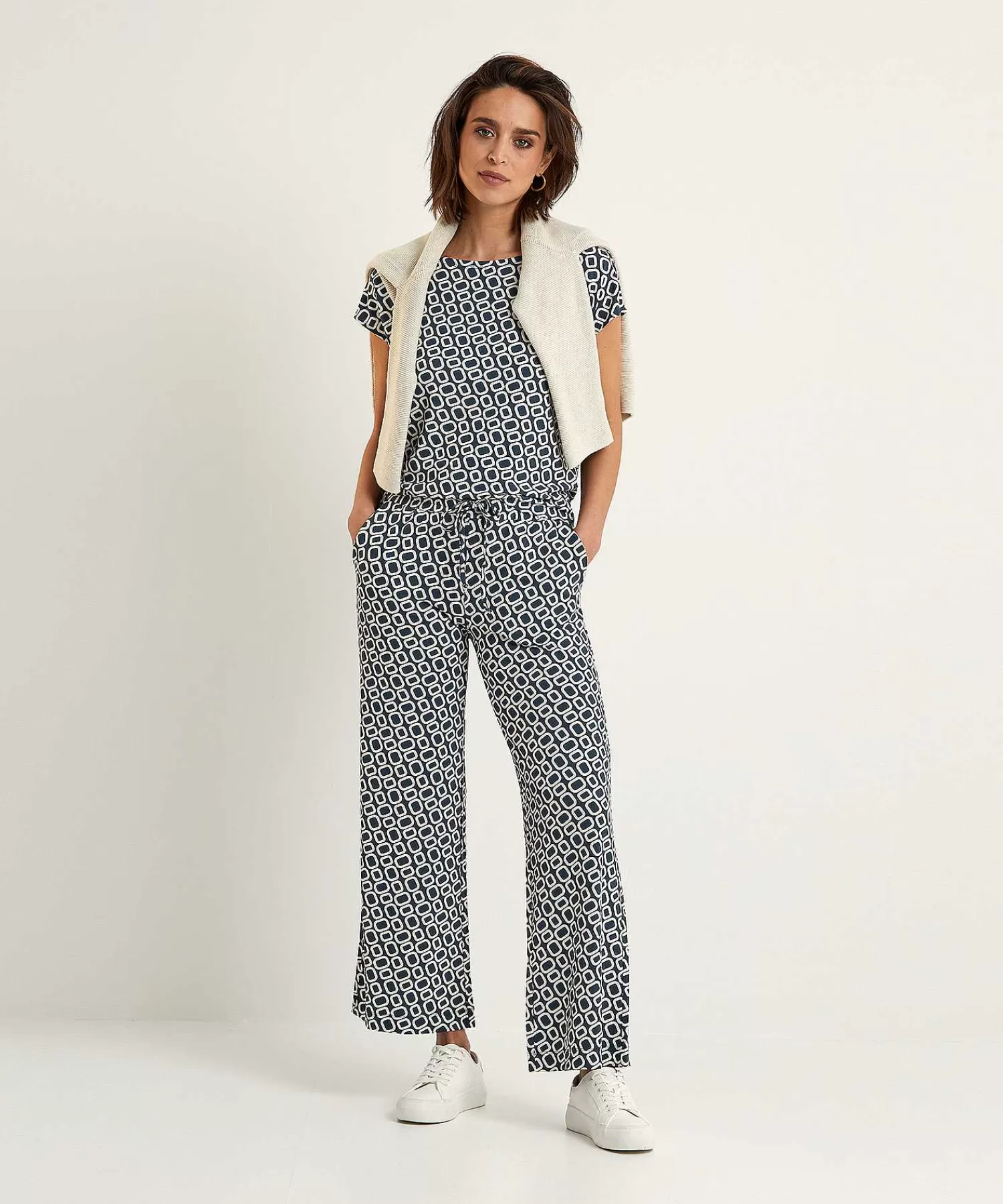 No Man's Land Pantalones Palazzo Recortados Slinky Retro Fashion