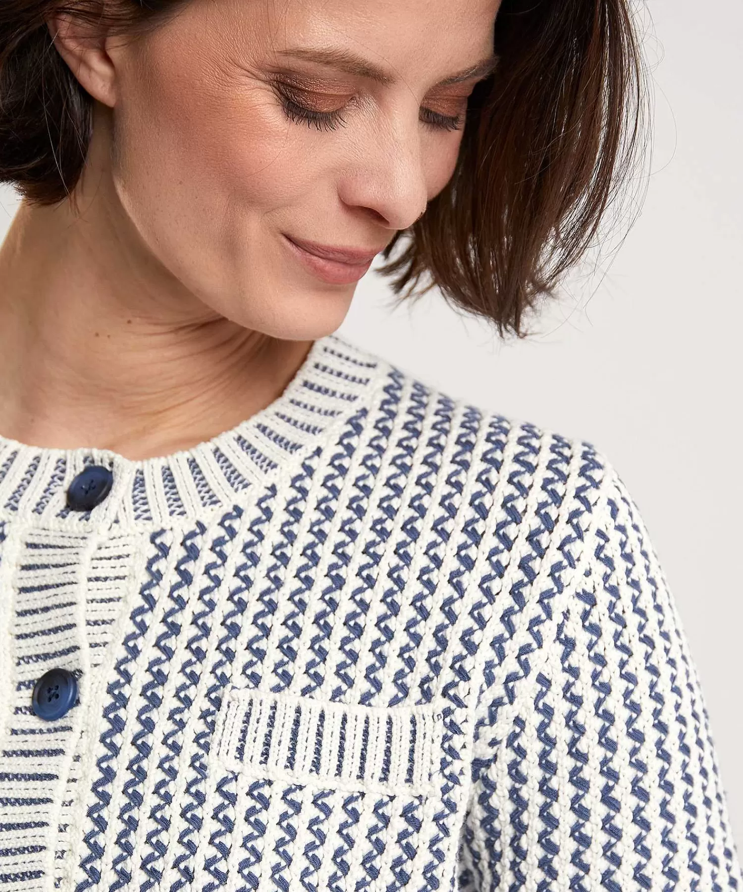 OUI Cardigan Corto Bicolor Discount
