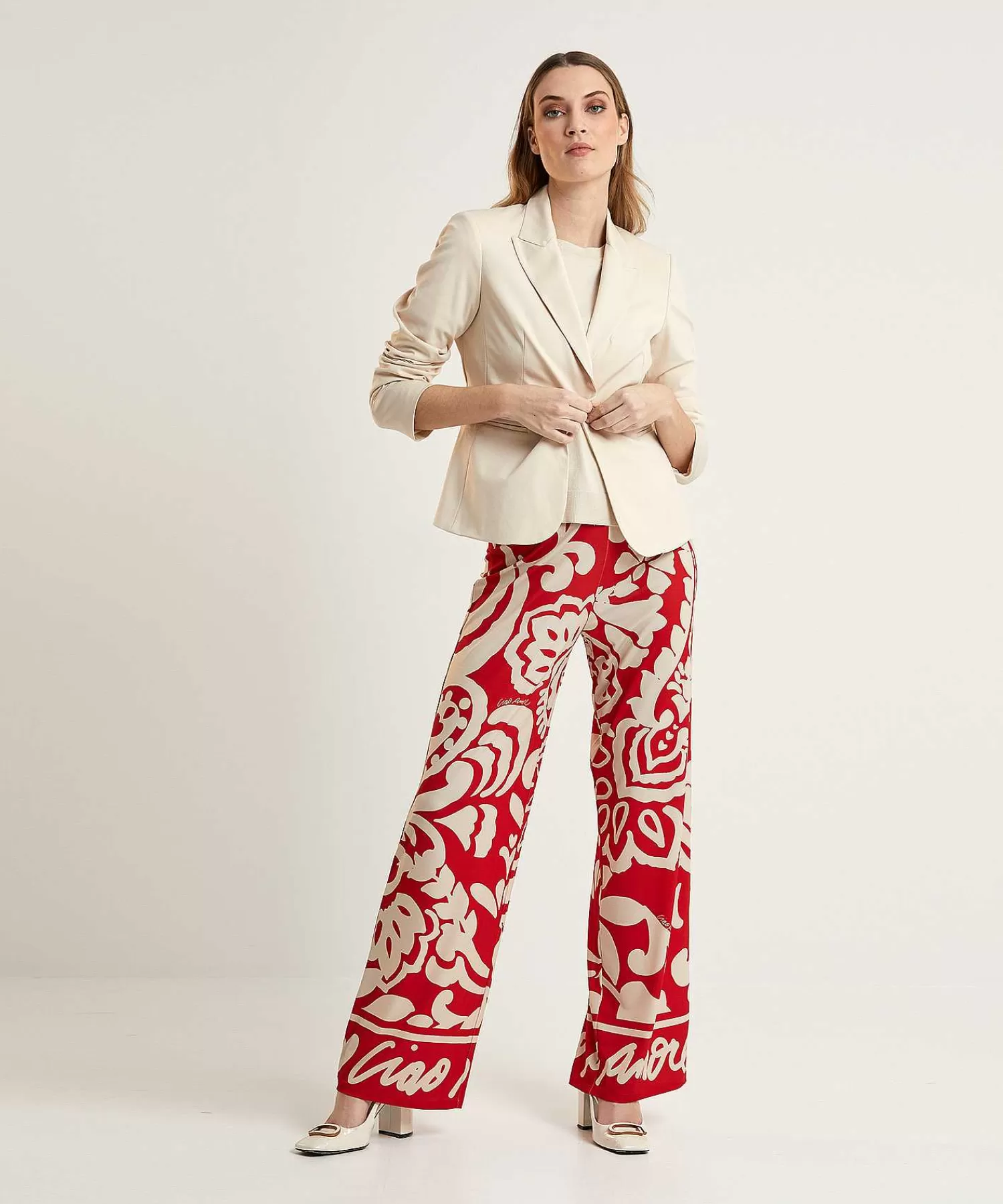 OUI Slinky Pantalones Palazzo Estampado New