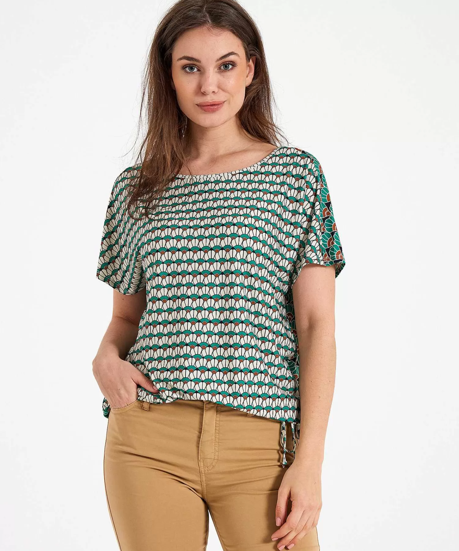 OUI Slinky Shirt Retroprint Cordon Best Sale