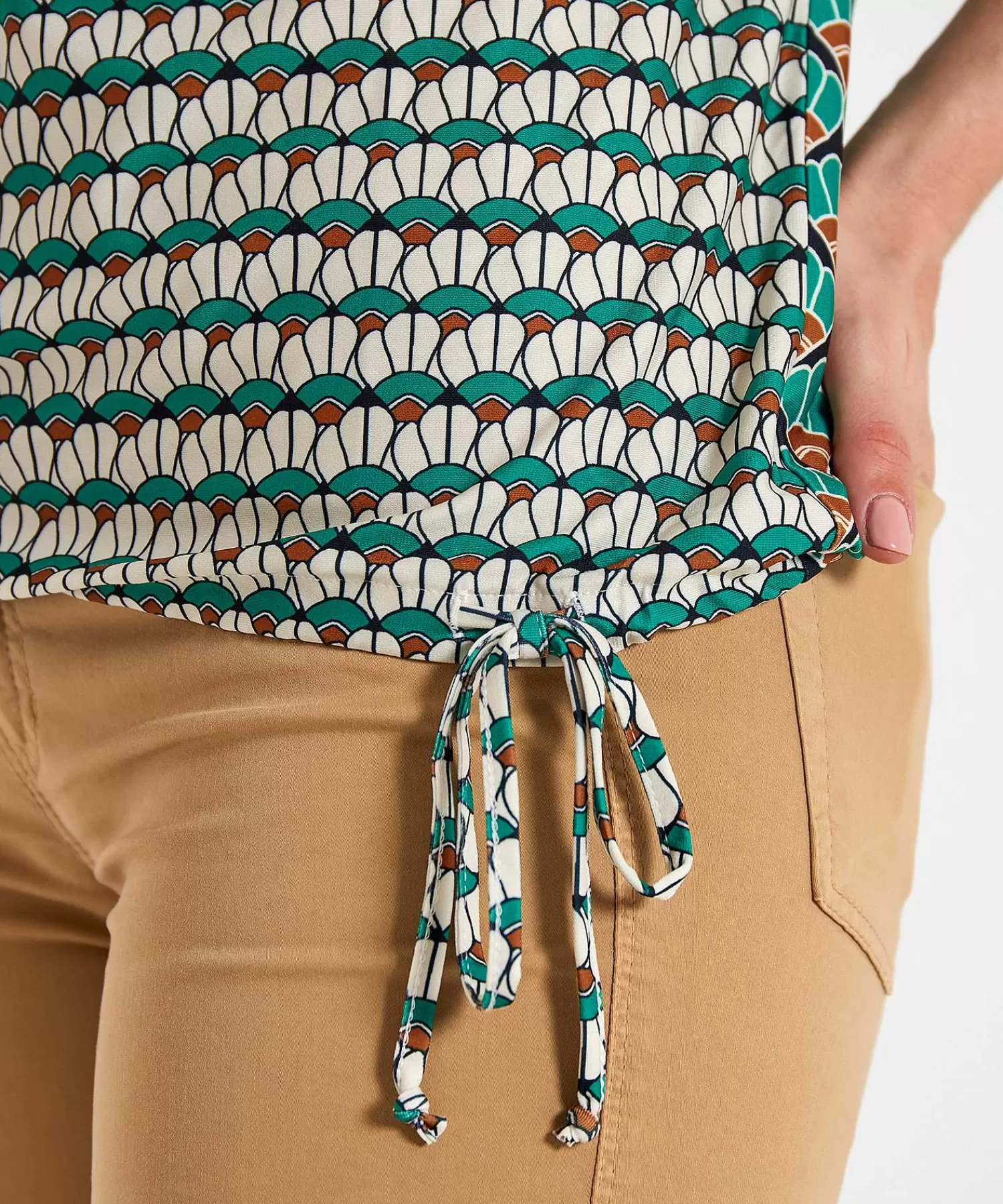 OUI Slinky Shirt Retroprint Cordon Best Sale