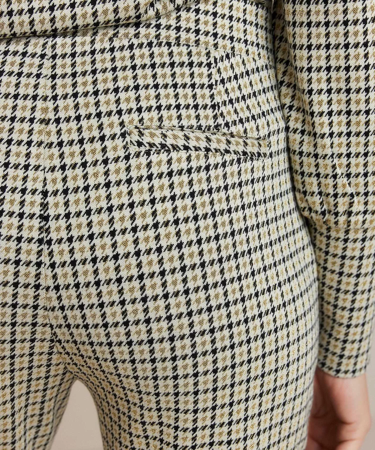 Summum Pantalon Acampanado Pied-De-Poule Lurex Clearance