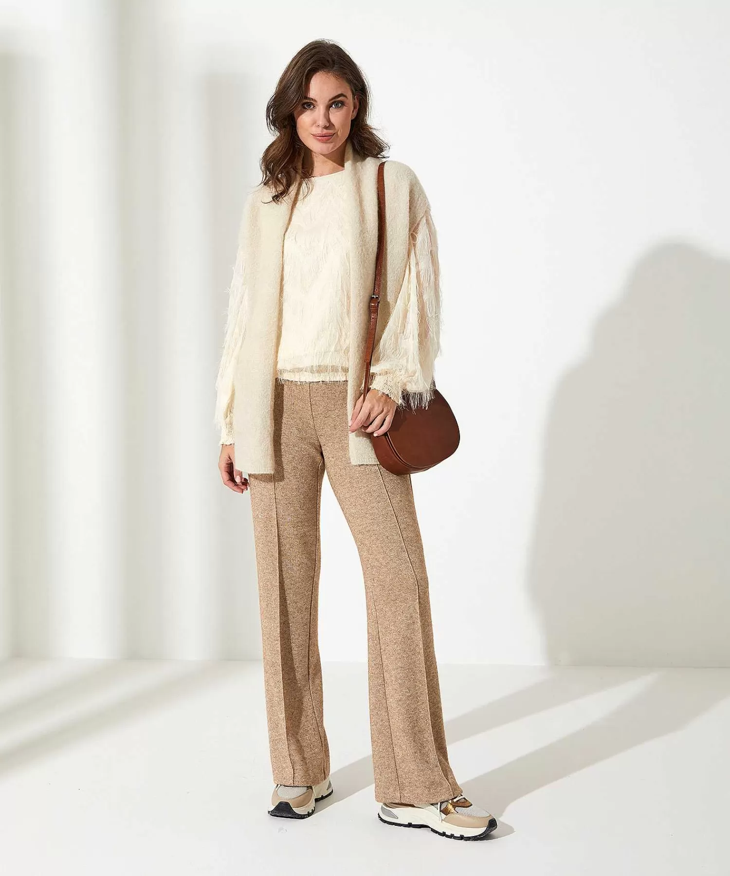 Cambio Pantalon Ancho Con Lurex Ava New