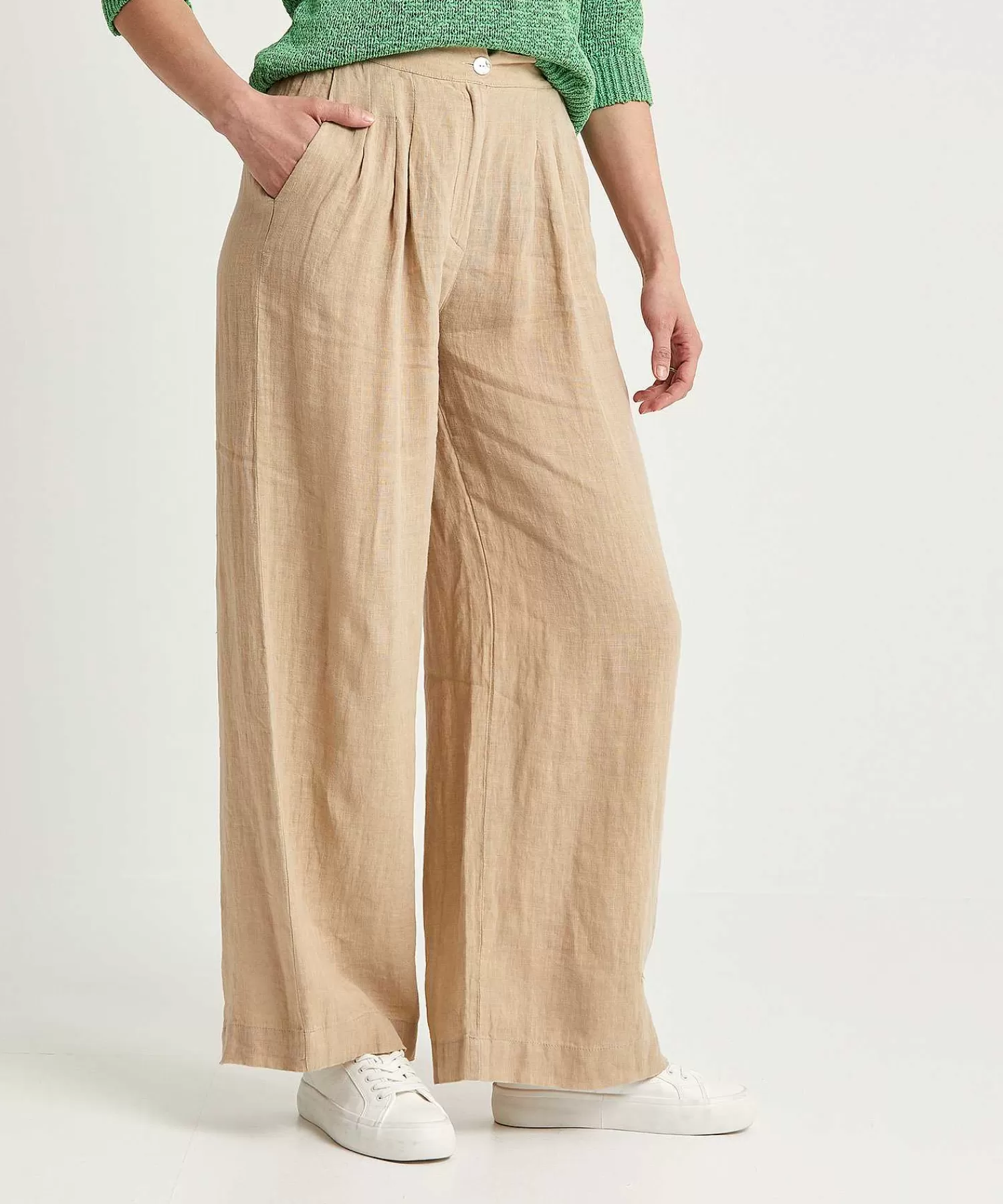 By-Bar Pantalon Ancho De Lino Eli Best