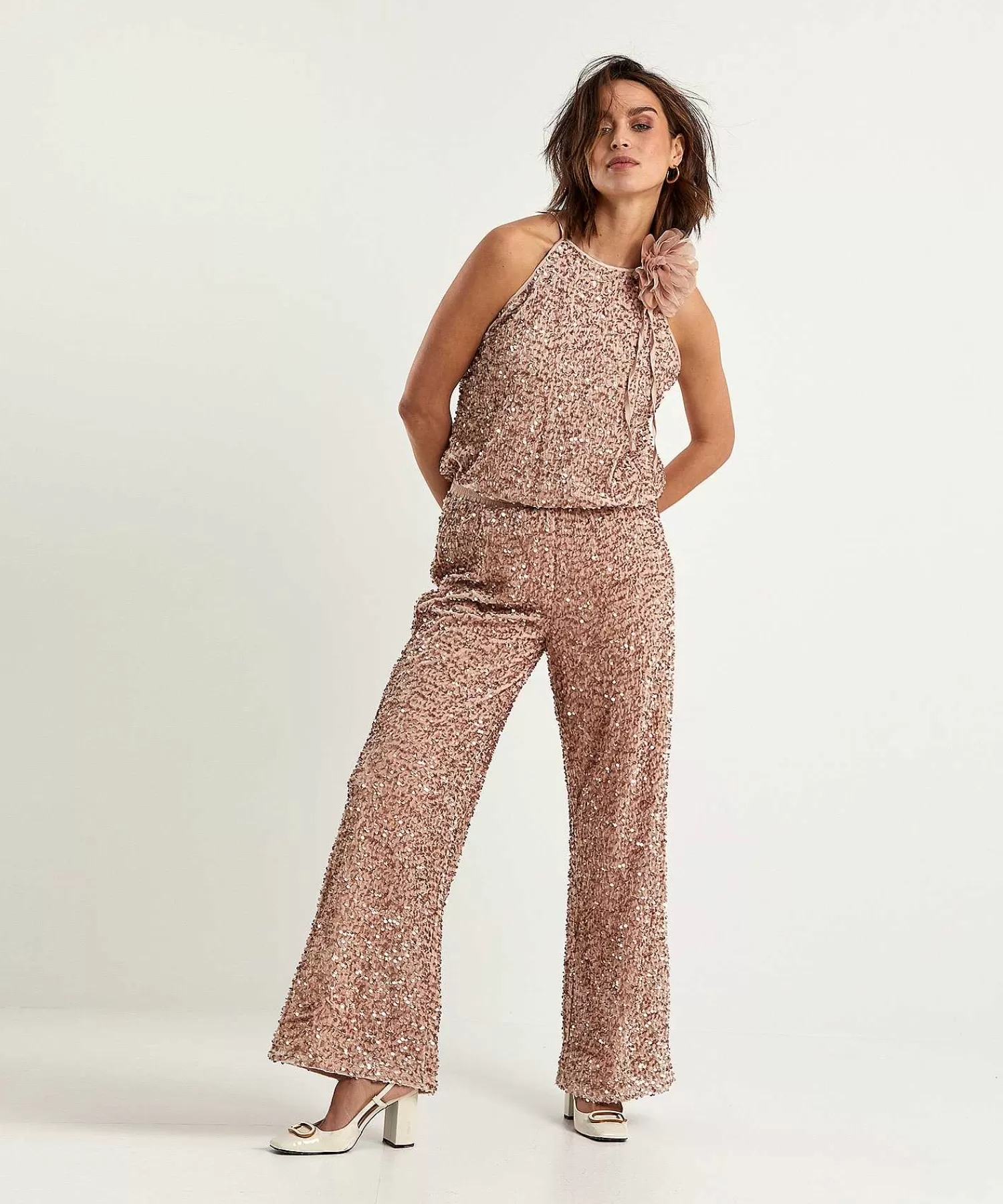 Summum Pantalon Ancho Lentejuelas Clearance