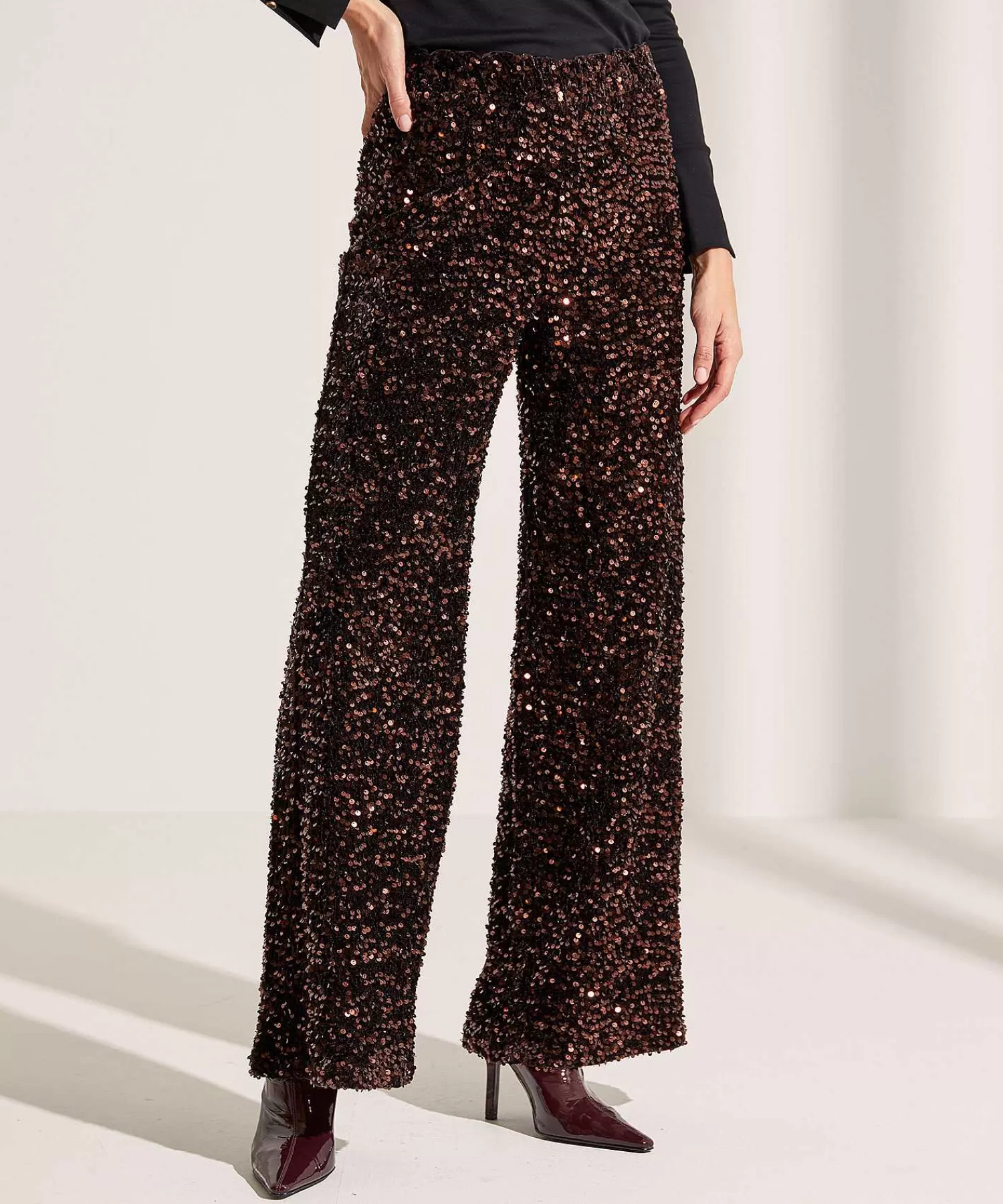 Summum Pantalon Ancho Terciopelo Lentejuelas Online